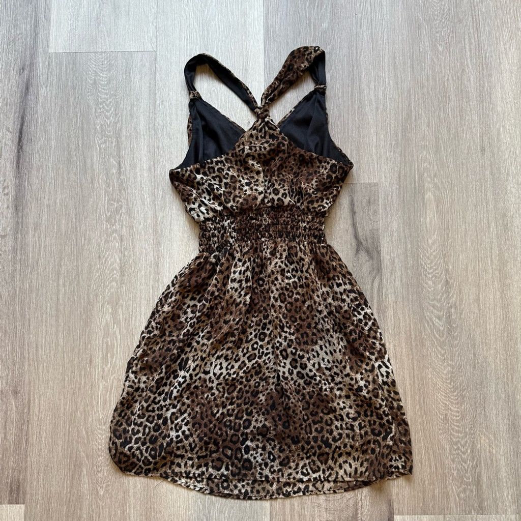 Other Dynamite Leopard Print Mini Dress Size M / US 6-8 / IT 42-44 - 2 Thumbnail