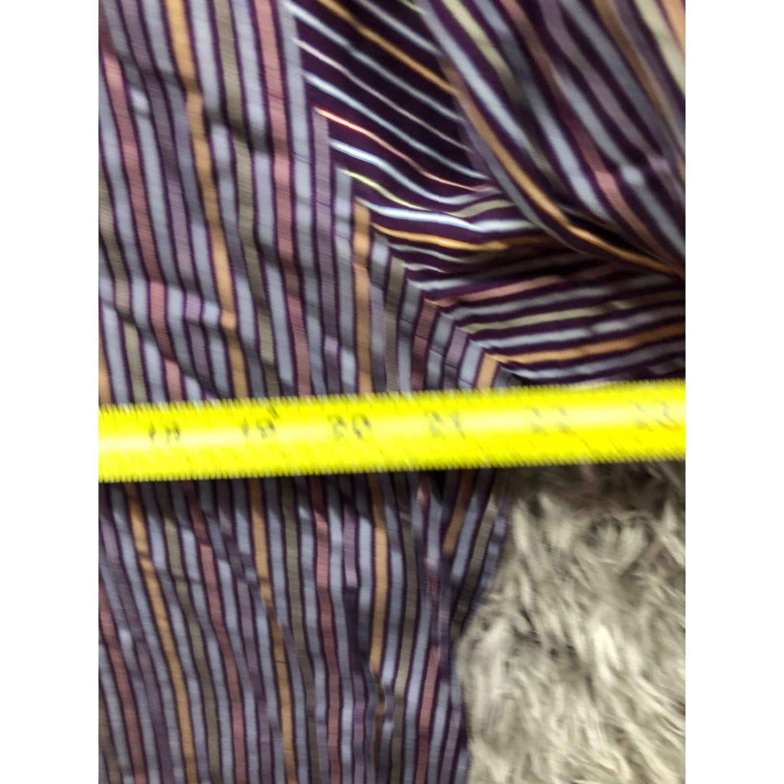 BUGATCHI Bugatchi Uomo Shirt L Mens Purple Striped Long Sleeve Spread Collar Shirt Size US L / EU 52-54 / 3 - 4 Thumbnail