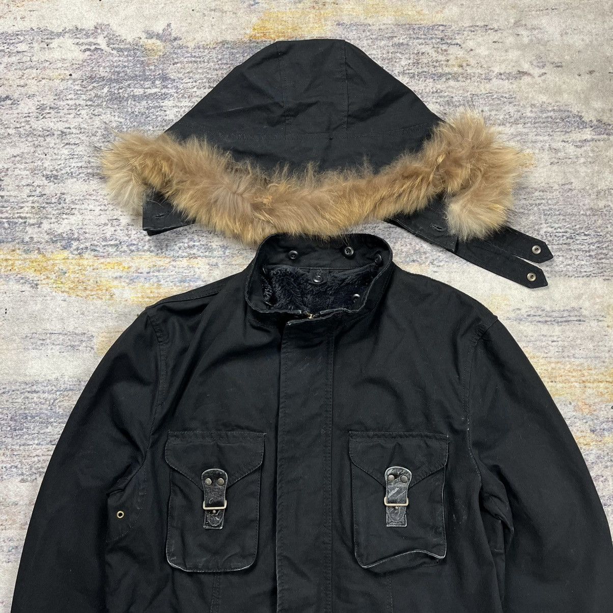 PPFM Ppfm double zipper fur bondage parka jacket vkei style Size US L / EU 52-54 / 3 - 8 Thumbnail