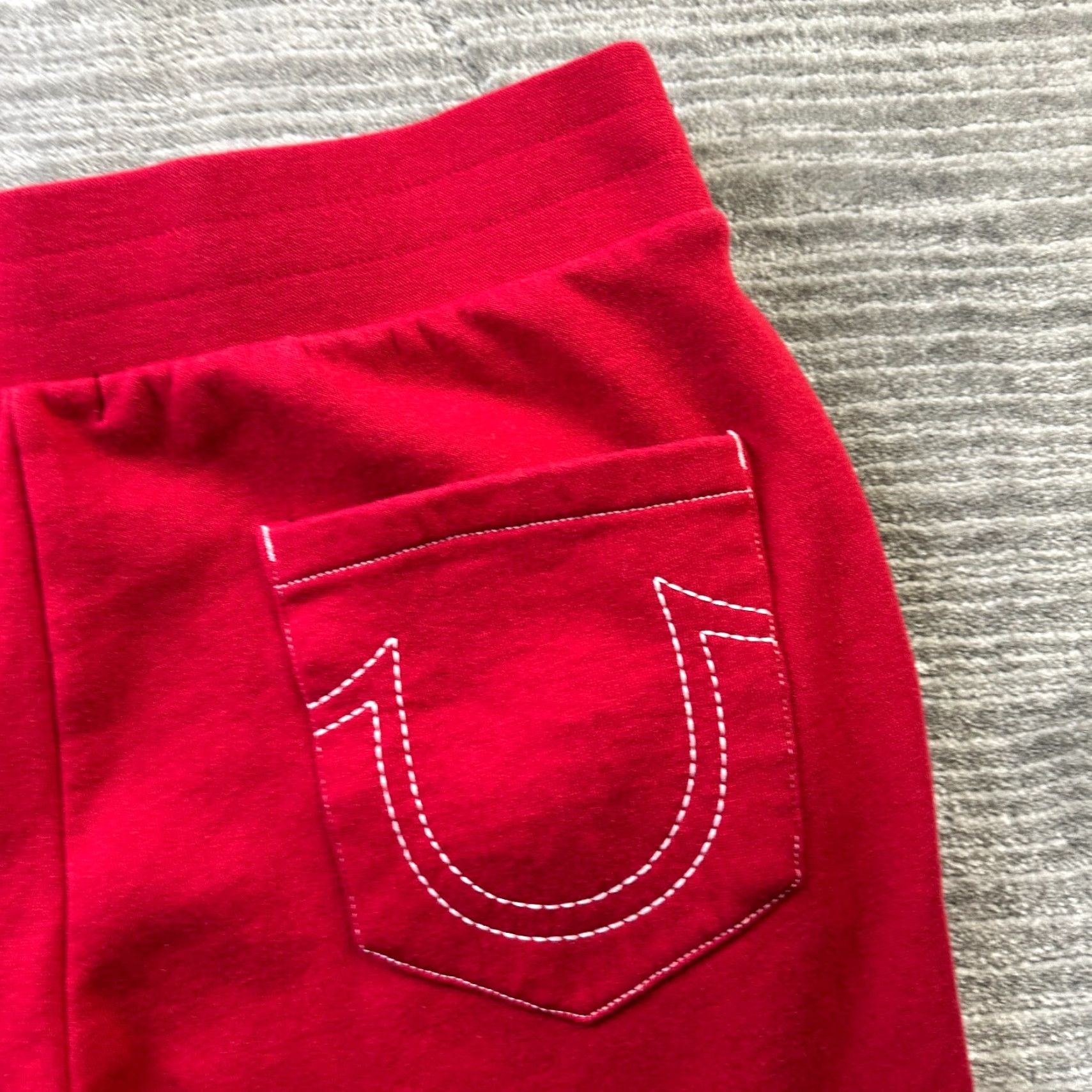 True Religion VINTAGE True Religion Pants Mens Large Red Fleece Stitch Joggers T Fleece Size US 33 - 5 Thumbnail