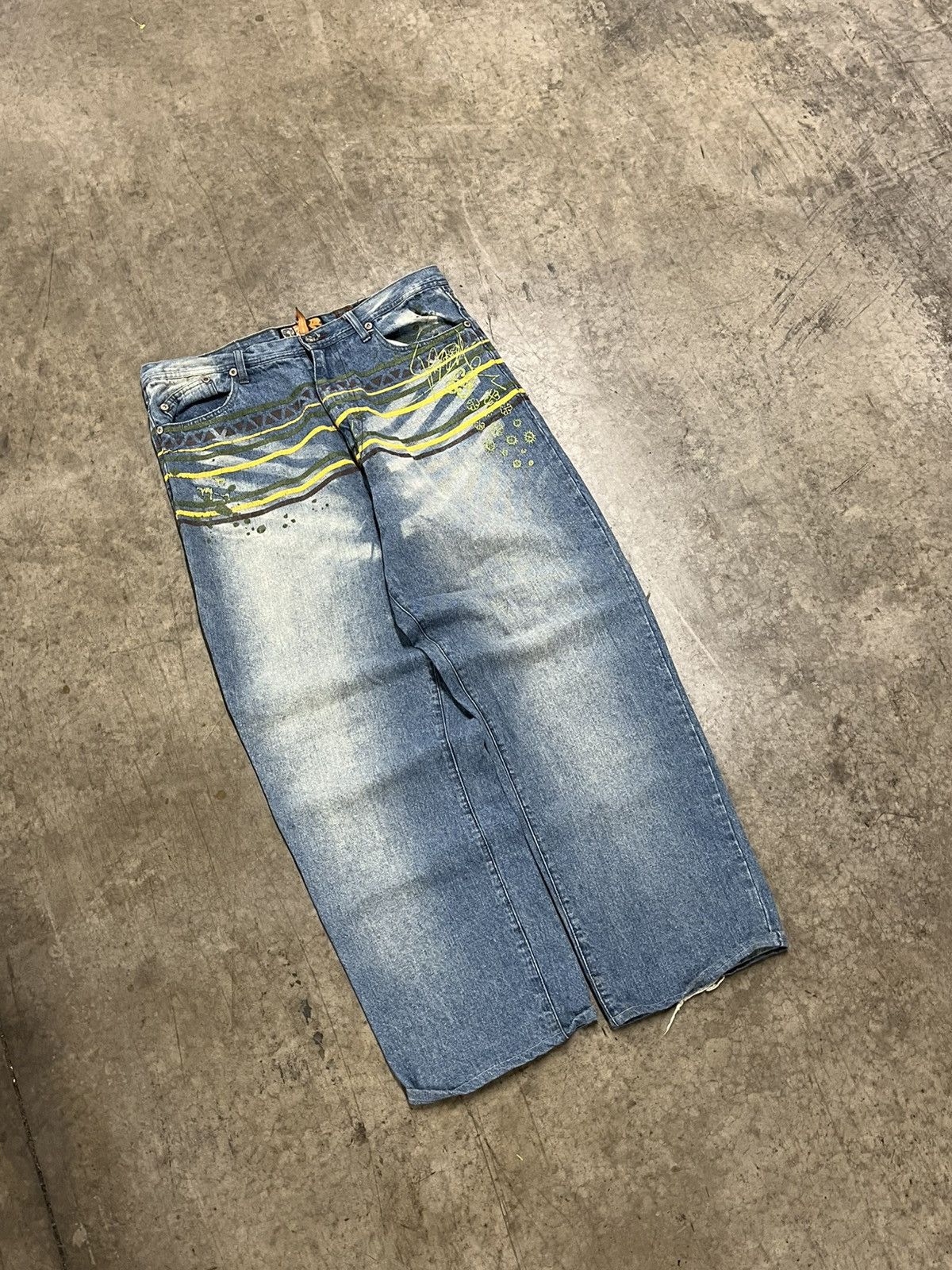Akademiks × Vintage Y2k Akademics baggy fit wide leg denim hype rare skater Size US 36 / EU 52 - 2 Thumbnail