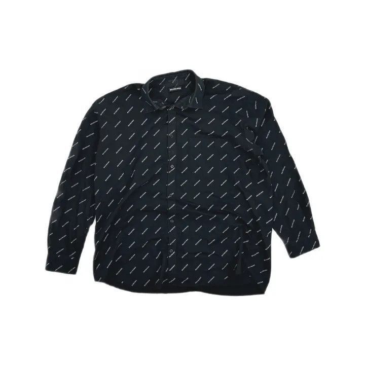 Balenciaga Balenciaga Balenciaga Black Logo Long Sleeve Shirt -2507 Size US M / EU 48-50 / 2 - 2 Thumbnail