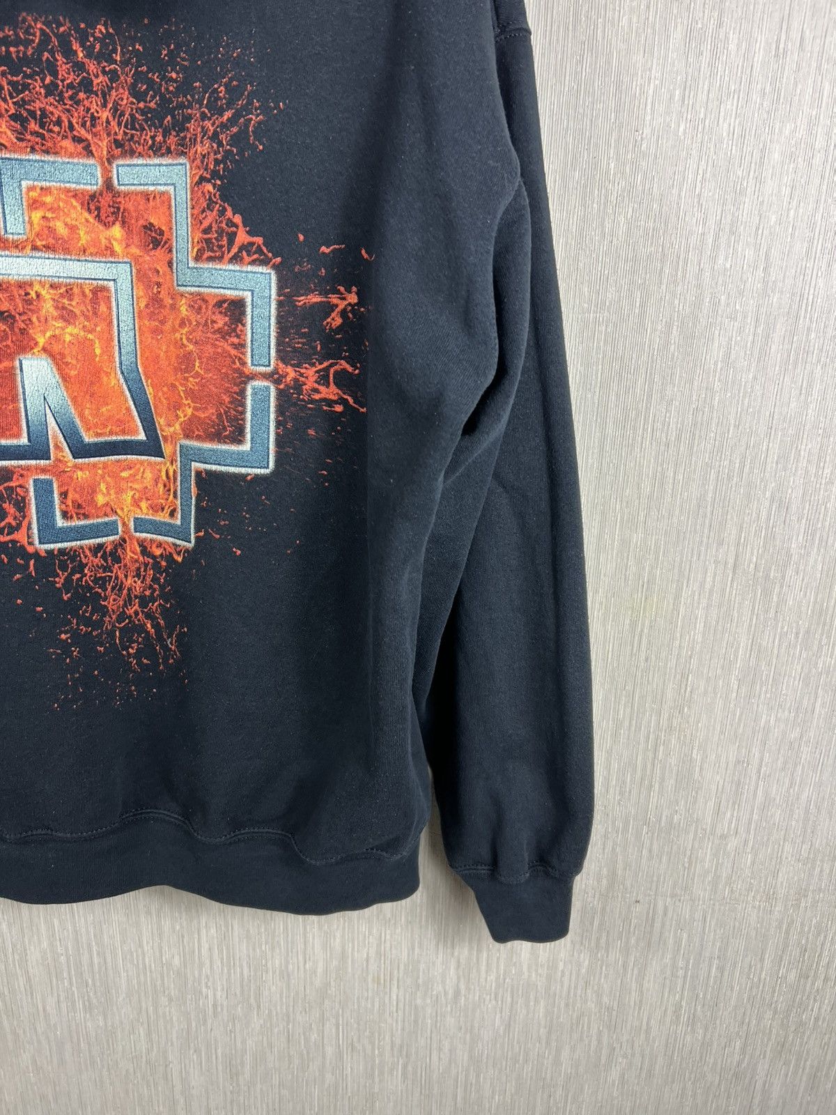 Balenciaga Vintage 90s Rammstein fire splash hoodie central logo retro Size US XXL / EU 58 / 5 - 17 Thumbnail