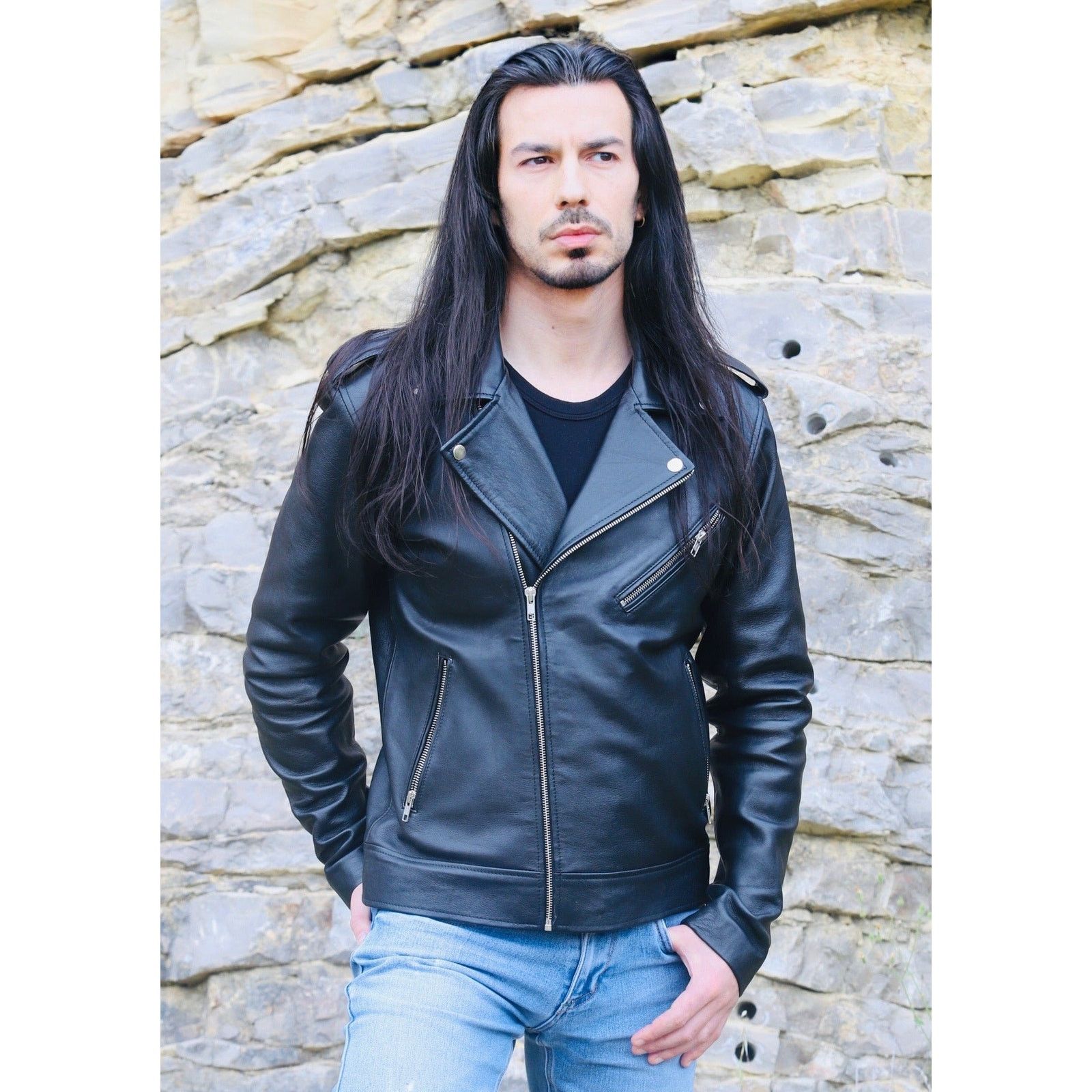 Marco Leather Moto Biker Jacket