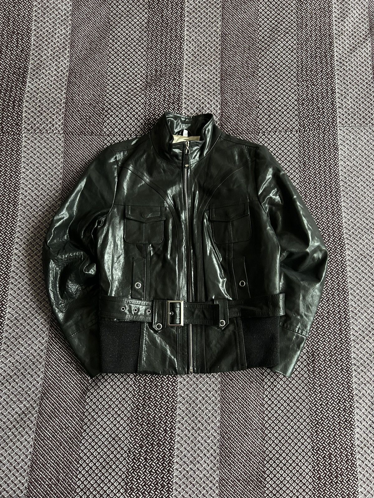 Leather Vintage BIAGGINI Leather Jacket Women Avantgarde Style Sz 38 Size XS / US 0-2 / IT 36-38 - 1 Thumbnail