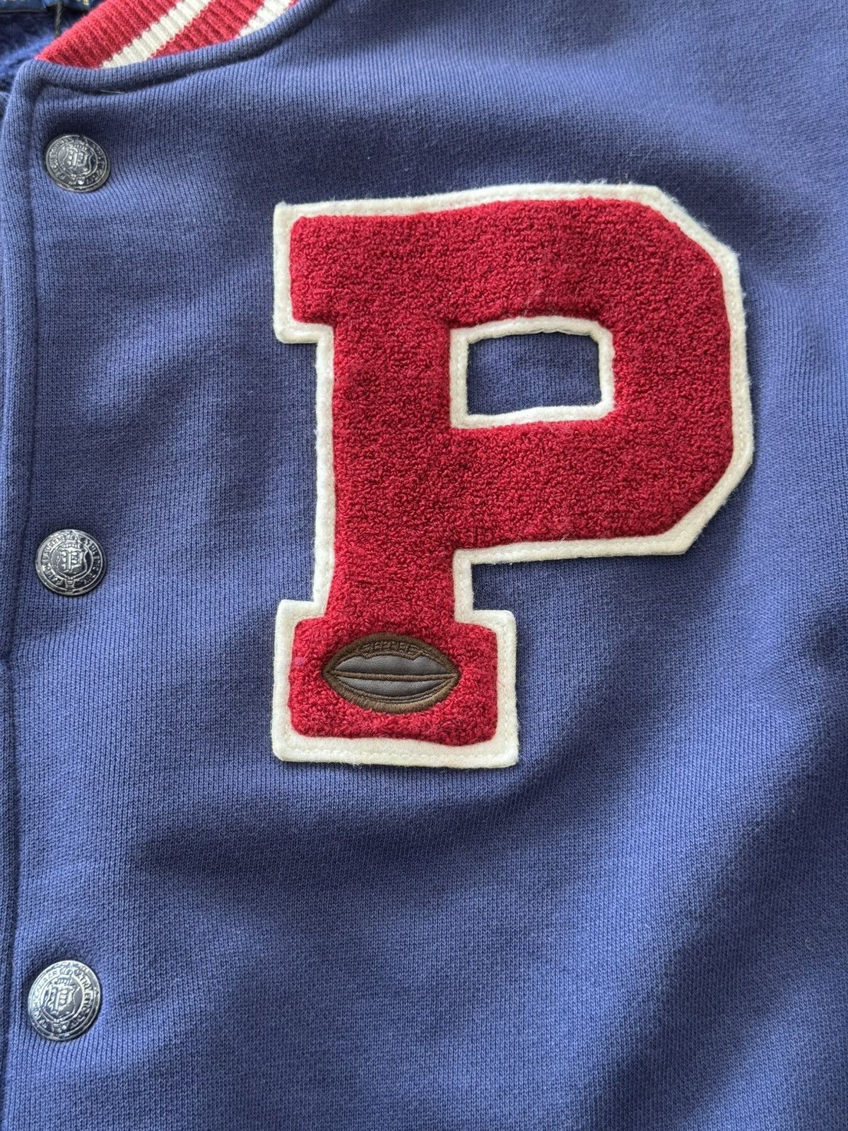 Designer × Polo Ralph Lauren × Vintage POLO RALPH LAUREN FOOTBALL RARE VARSITY JACKET Size US XL / EU 56 / 4 - 6 Thumbnail