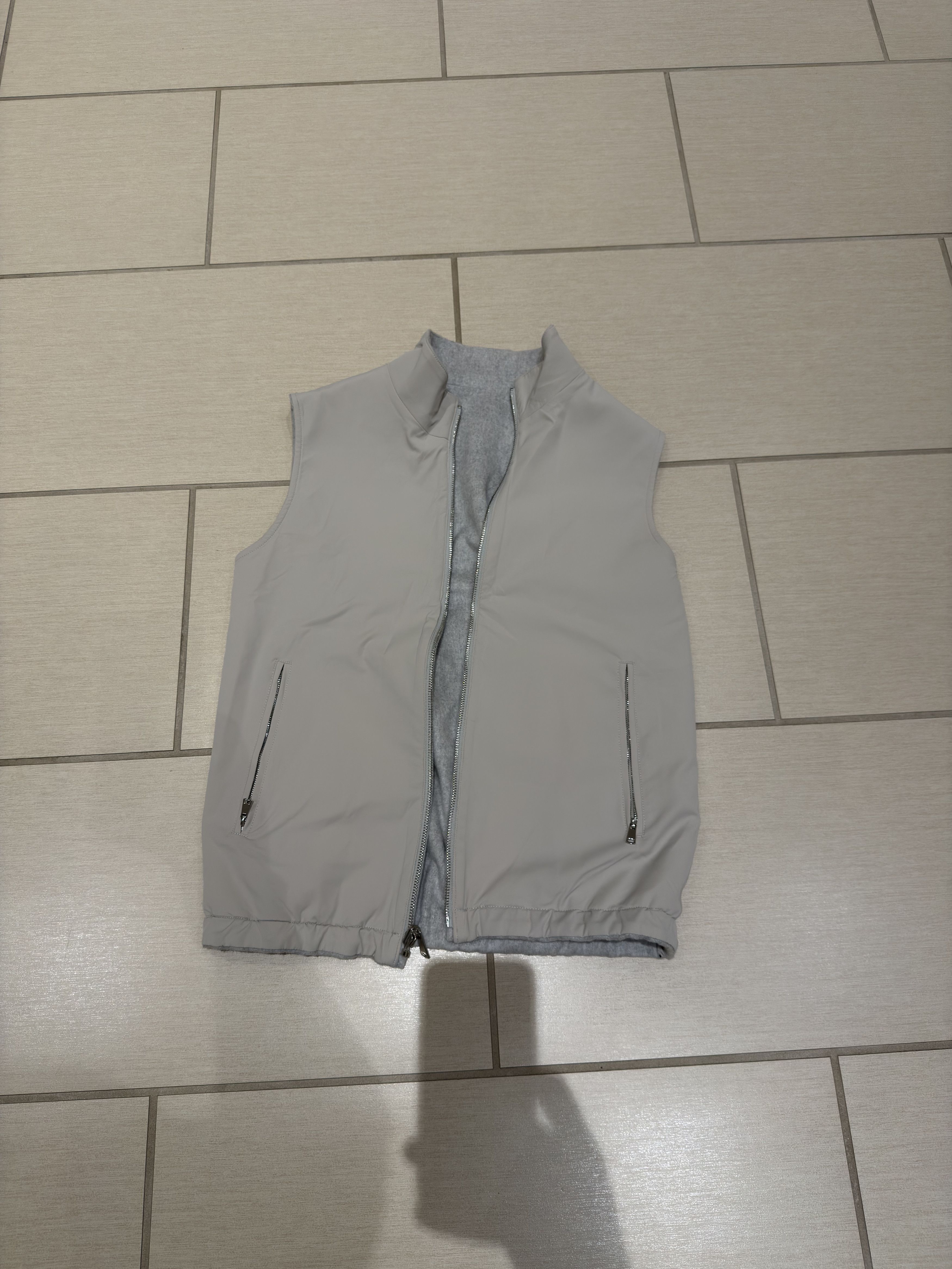 Other Reversible Technical–Wool Vest, Two-Way Zip, Light Grey Size US M / EU 48-50 / 2 - 1 Thumbnail