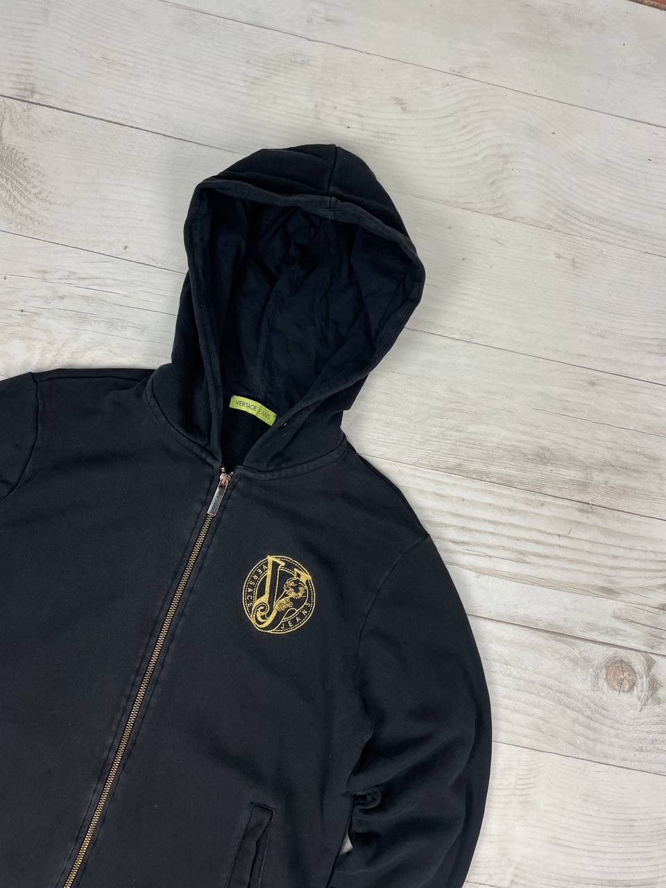 Versace × Versace Jeans Couture Vintage Versace Jeans Zip Hoodie Big Logo Pullover Luxury Size US S / EU 44-46 / 1 - 2 Thumbnail