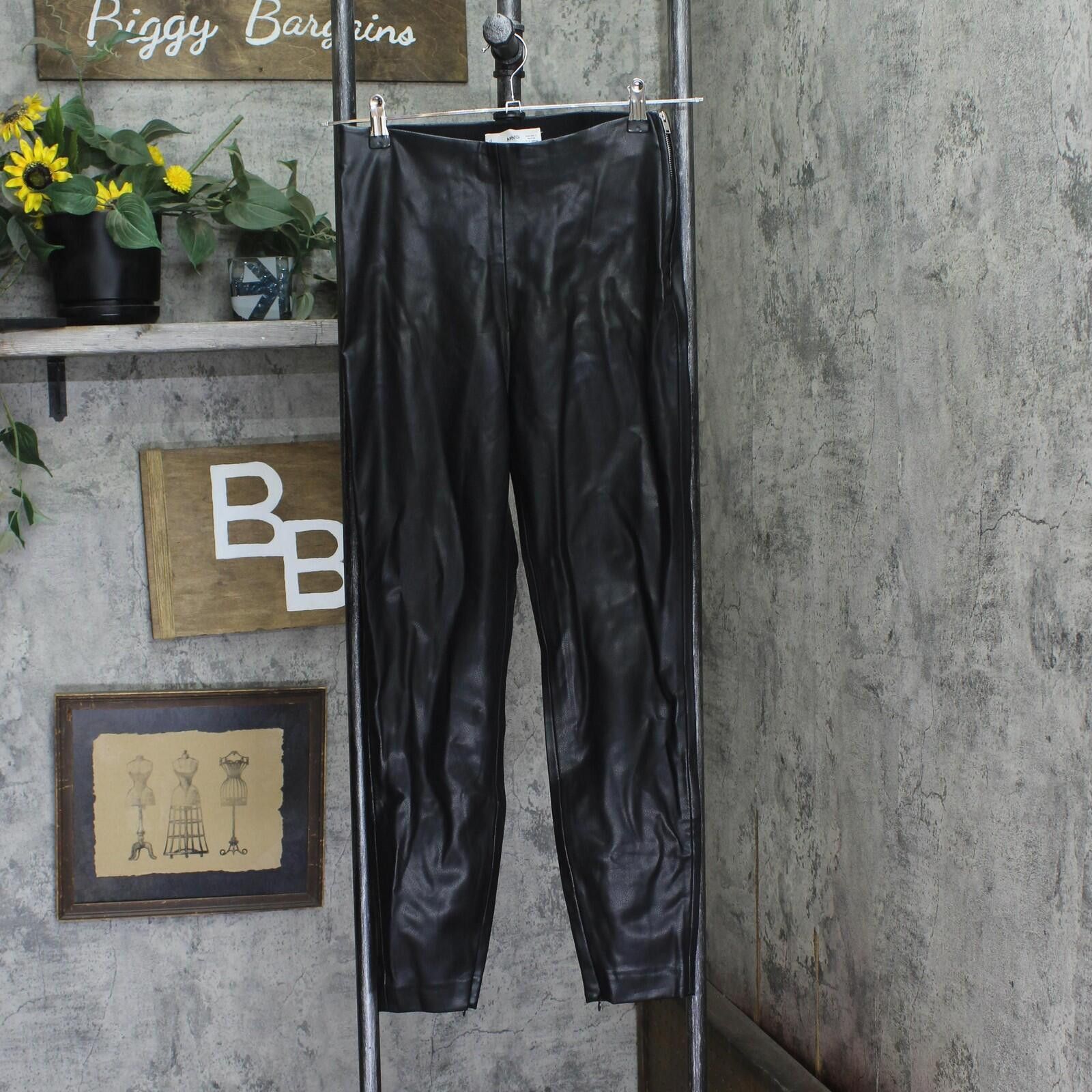 Mango Mango Womens Faux Leather Leggings 6648544 Black S Size 28" / US 6 / IT 42 - 1 Thumbnail