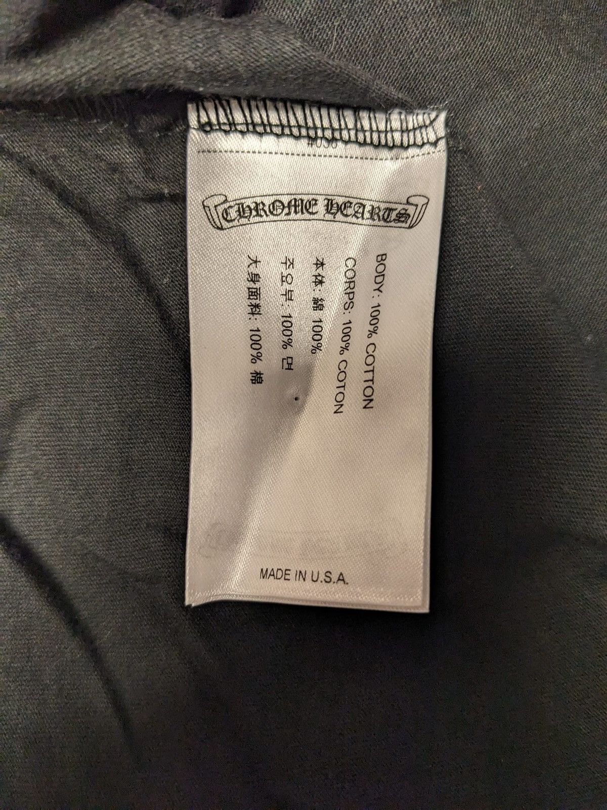 Chrome Hearts CHROME HEARTS NECK LOGO L/S T-SHIRT TEE LONG SLEEVE XL Size US XL / EU 56 / 4 - 7 Thumbnail