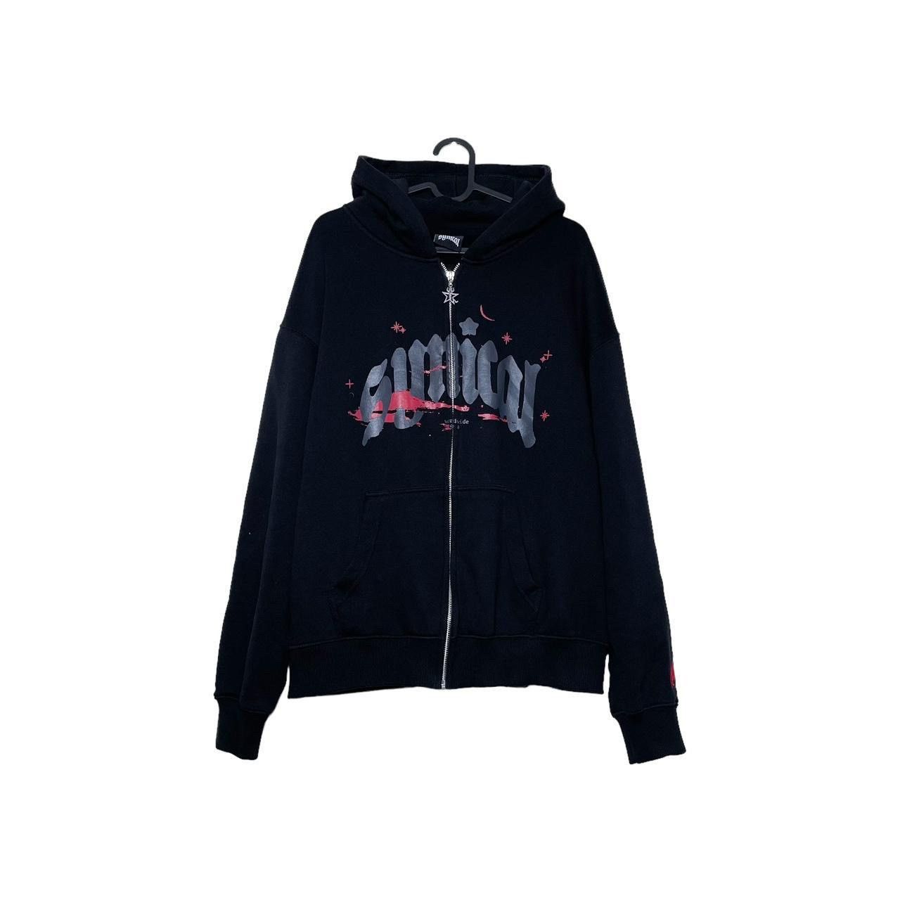 Underground Synical Bred Star Zip Up Hoodie Black/Red | Grailed