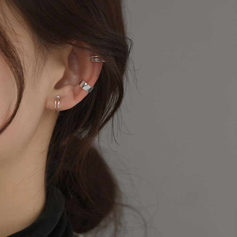 Jewelry × Sterling Silver New Design Earrings One Pairs Chrome Jewelry Size ONE SIZE - 2 Thumbnail