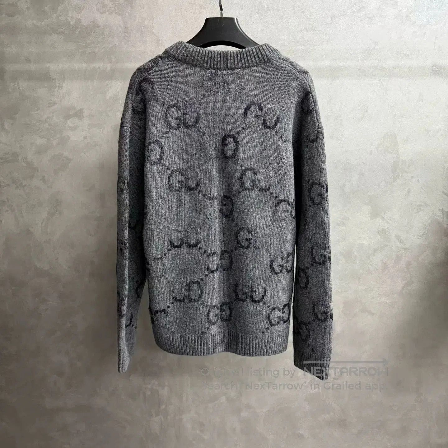Gucci gucci gray floral pattern v-neck long sweater. Size US XXL / EU 58 / 5 - 5 Thumbnail