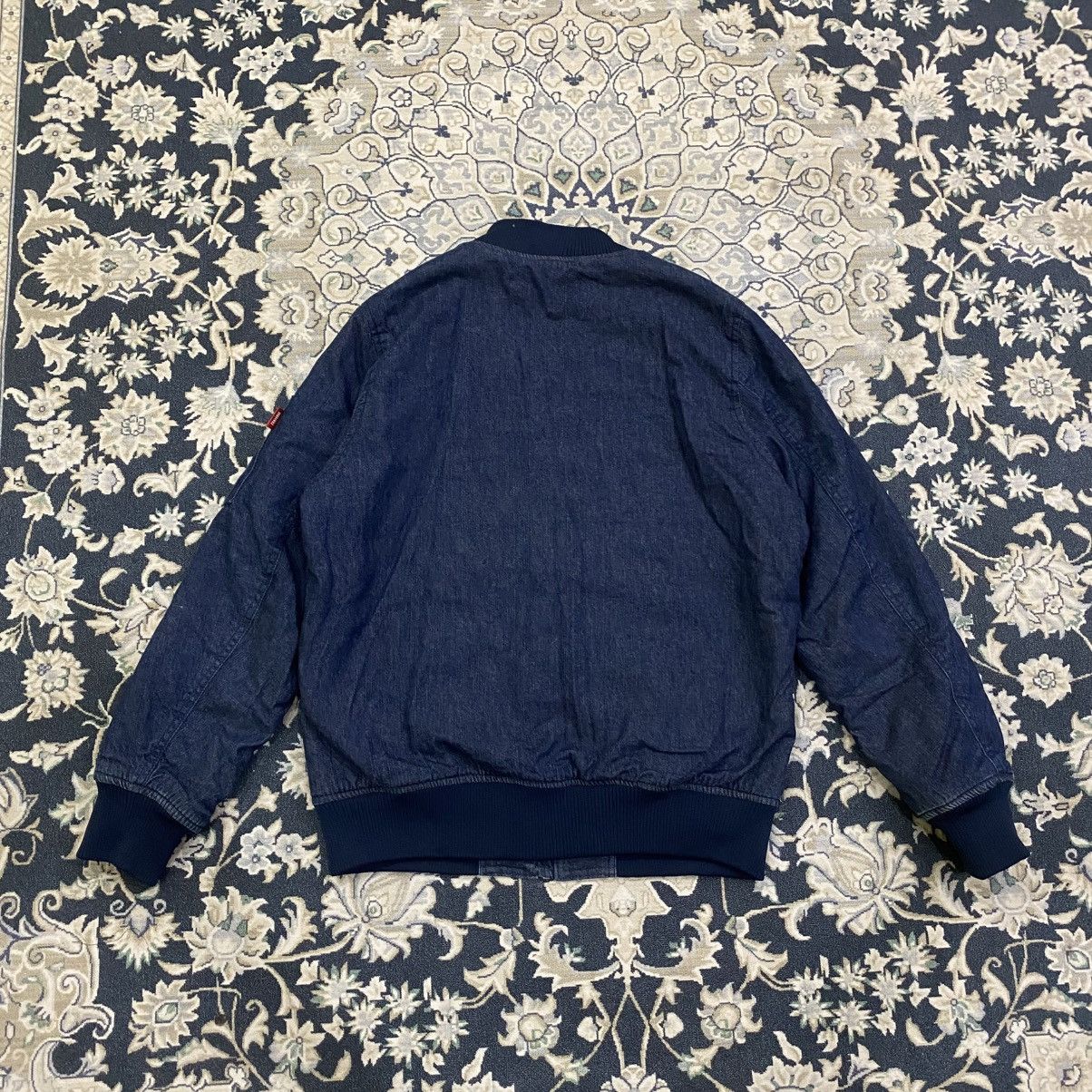 Converse Vintage 90s Converse Denim Bomber Jacket Size US M / EU 48-50 / 2 - 10 Thumbnail