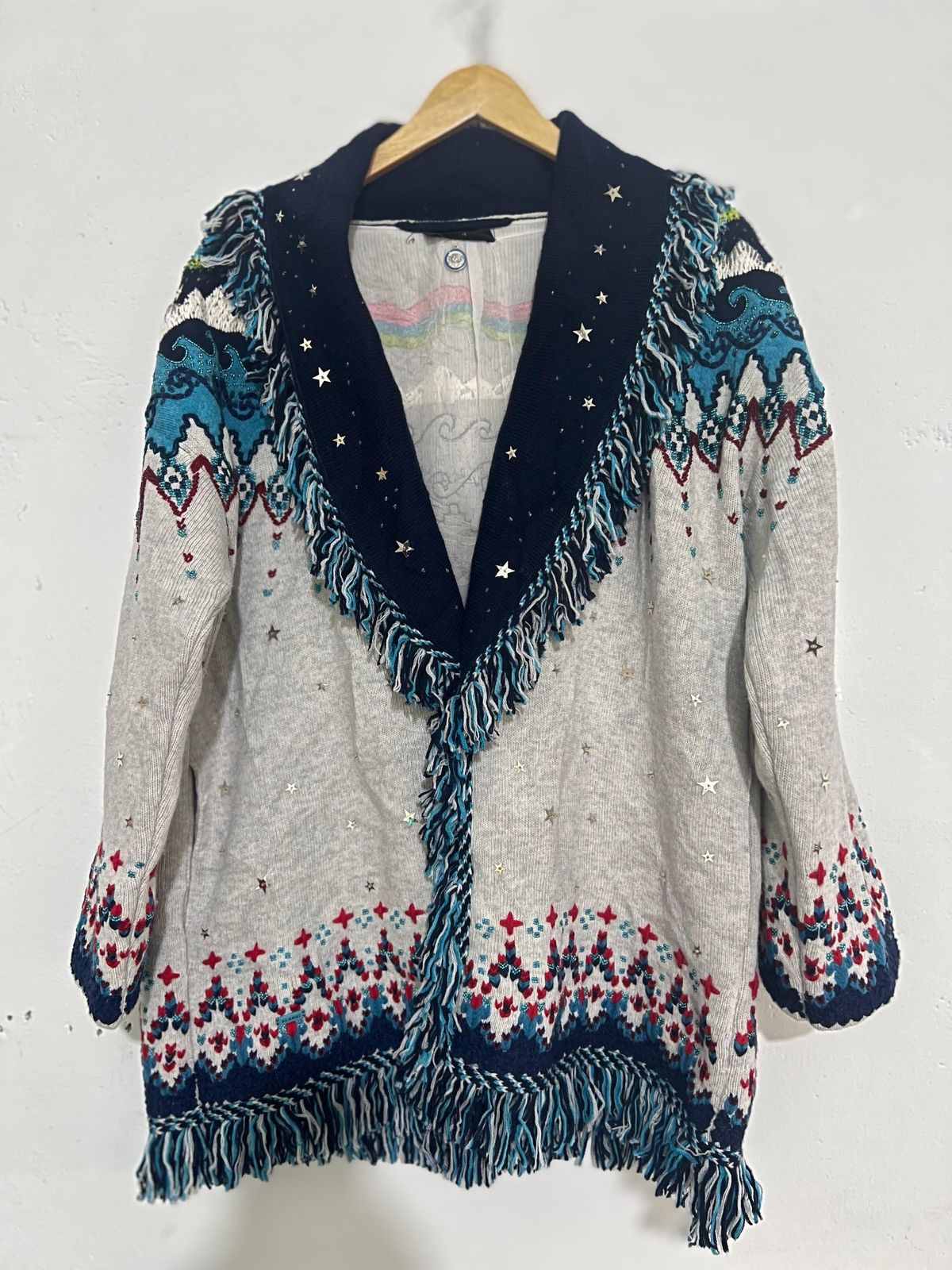 Alanui Alanui northern lights embroidered virgin wool cardigan Size S / US 4 / IT 40 - 1 Thumbnail