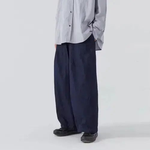 Japanese Brand 20AW Indigo Union Japan Dark Blue Minimal Worker Pants Size US 32 / EU 48 - 1 Thumbnail