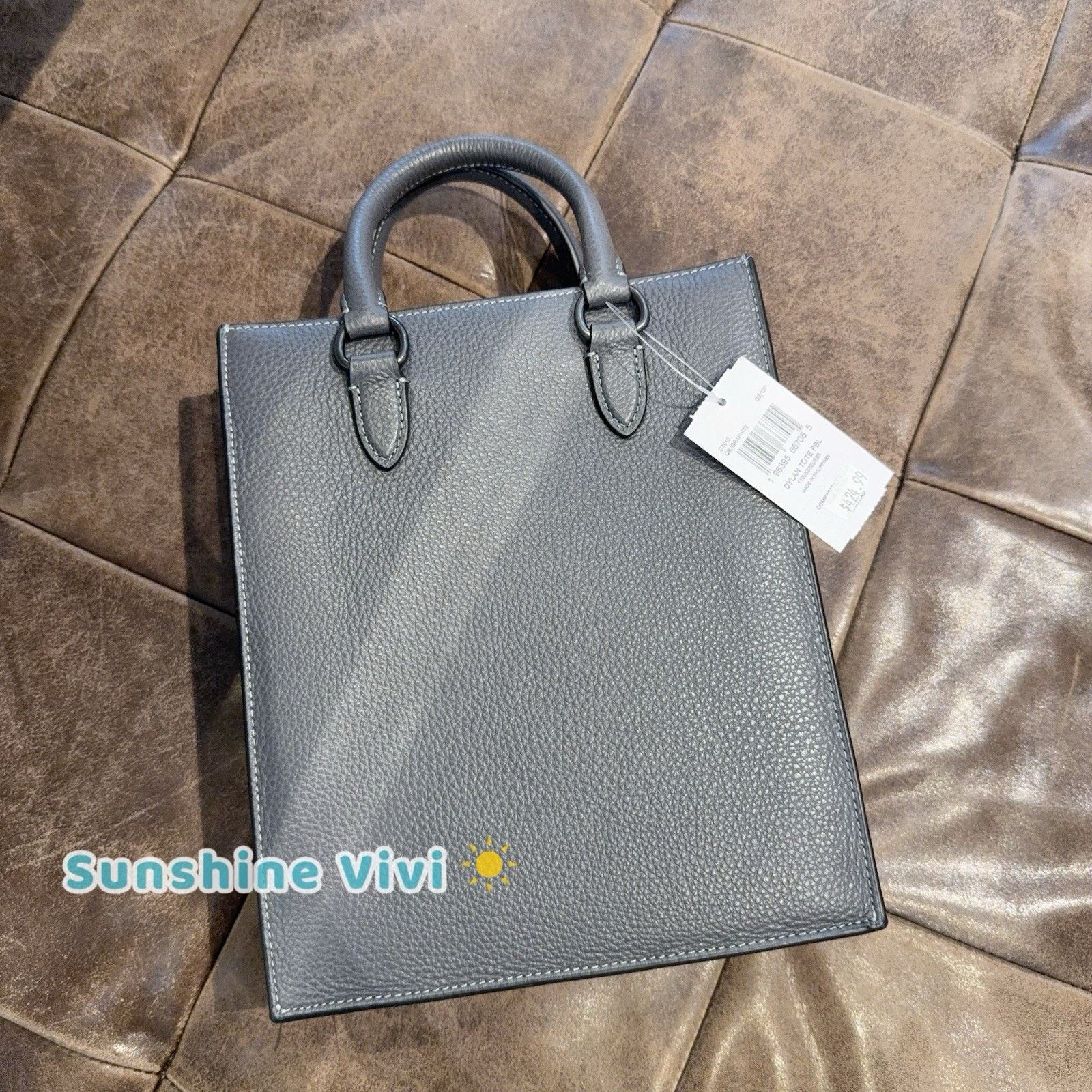 Coach NWT Coach Men's Dylan Tote CT910 Pebbled Leather QB/GRAPHITE Size ONE SIZE - 3 Thumbnail