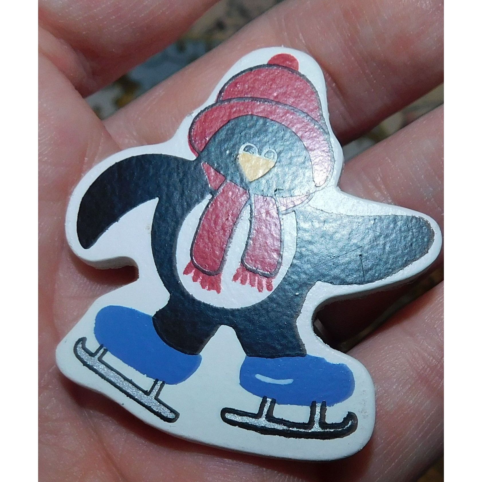 Other Kidcore Winter Ice Skating Penguin Brooch Size ONE SIZE - 4 Thumbnail