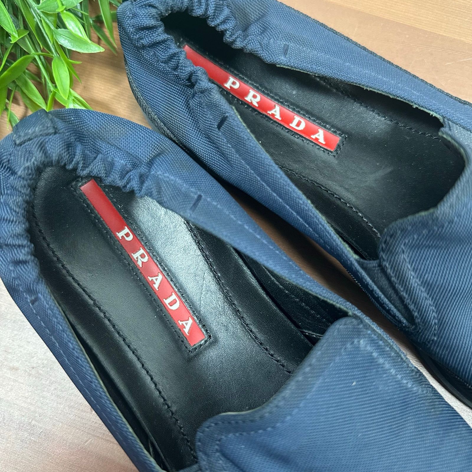 Prada Prada Men's Re Nylon Slip On Sneakers Loafers Navy Size US 7.5 / EU 40-41 - 4 Thumbnail