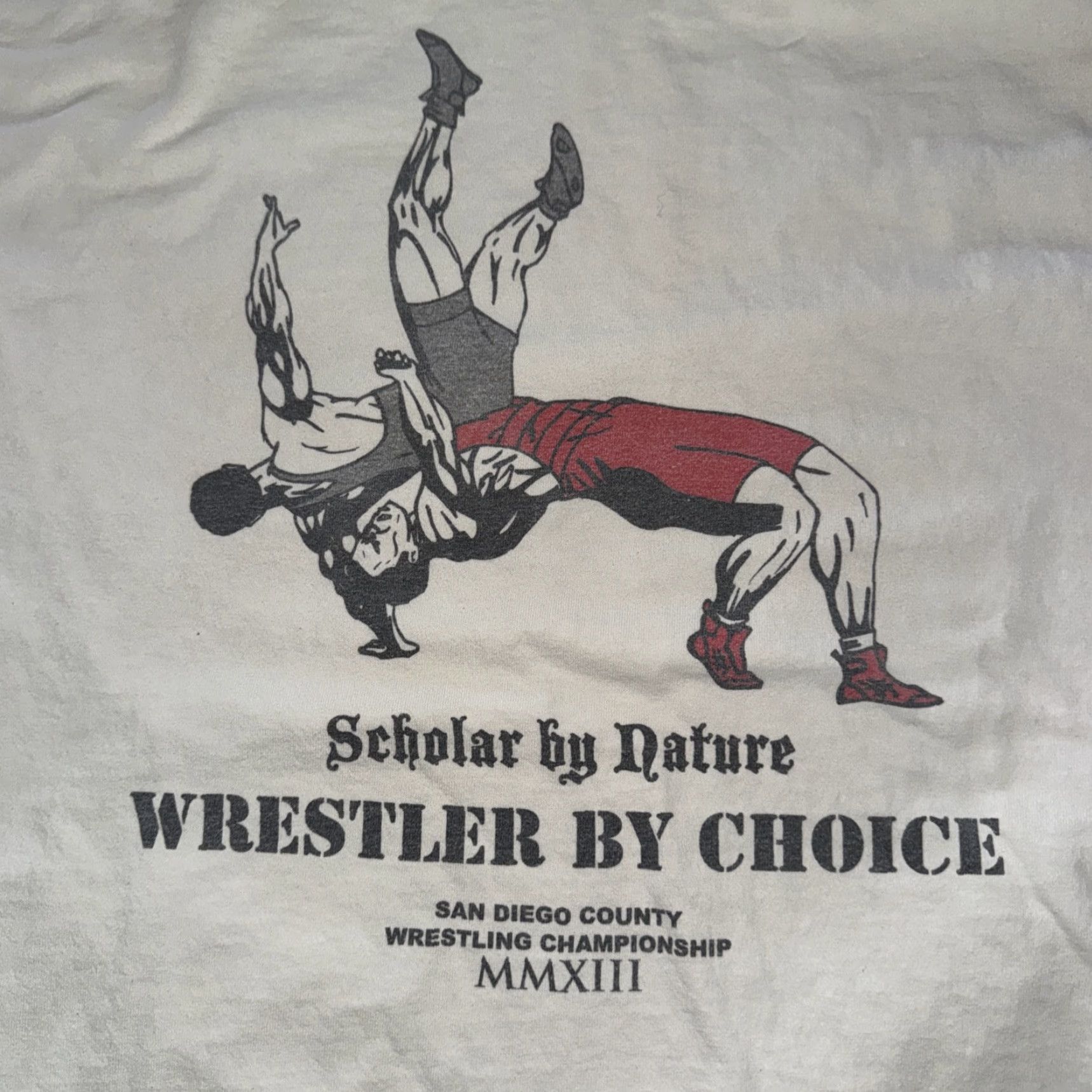 Vintage VINTAGE San Diego County Wrestling T-Shirt White M Medium Mens 2013 18x26 Greco-Roman Wrestling Tee Size US M / EU 48-50 / 2 - 2 Thumbnail