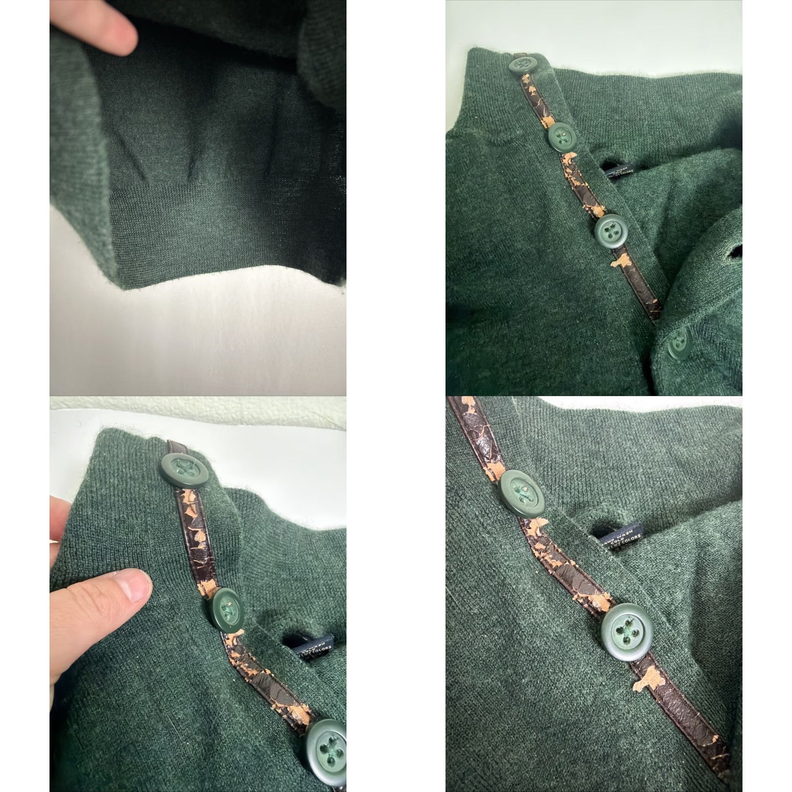 Banana Republic Banana Republic Sweater Mens M Green Merino Wool Mock Neck 1/4 Button Pullover Vintage No Flaws Size US M / EU 48-50 / 2 - 9 Thumbnail