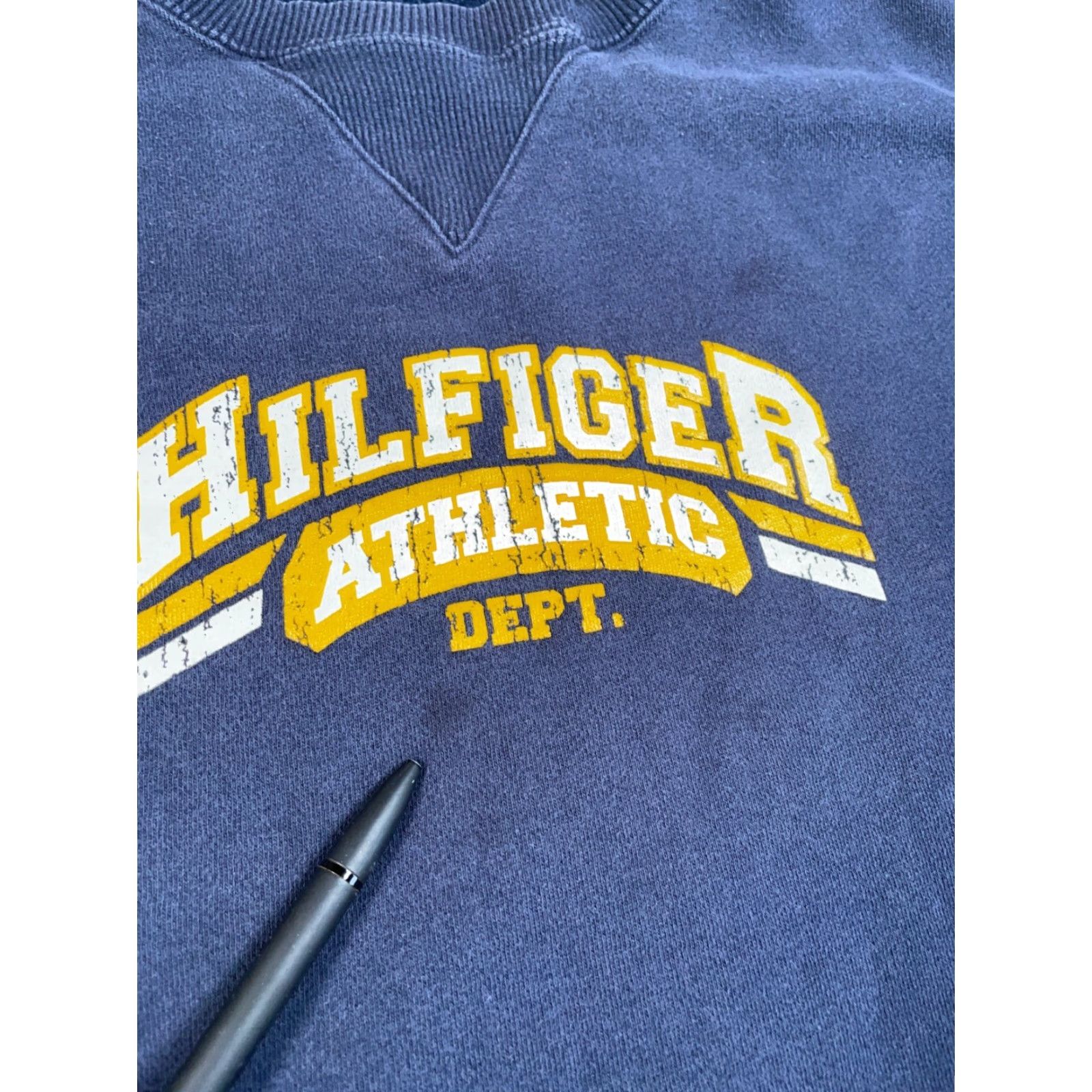 Tommy Hilfiger VTG Tommy Hilfiger Athletic Department Sweatshirt Mens XL Blue Oversized 90s Retro Graphic Print Heavyweight Cotton Blend Size US XL / EU 56 / 4 - 4 Thumbnail