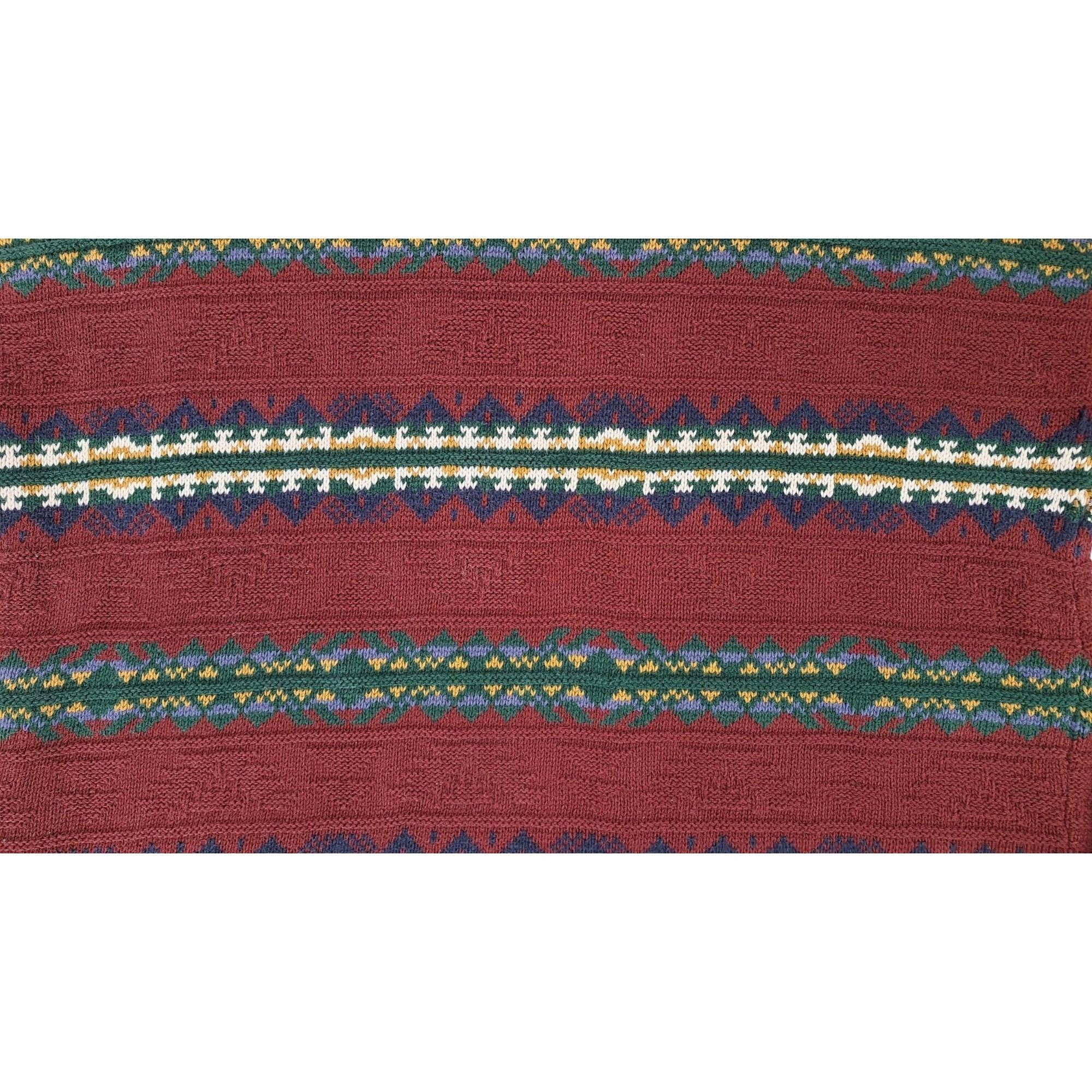 Van Heusen Vintage Van Heusen Sweater Men Medium Burgundy Red Geometric Size US M / EU 48-50 / 2 - 4 Thumbnail