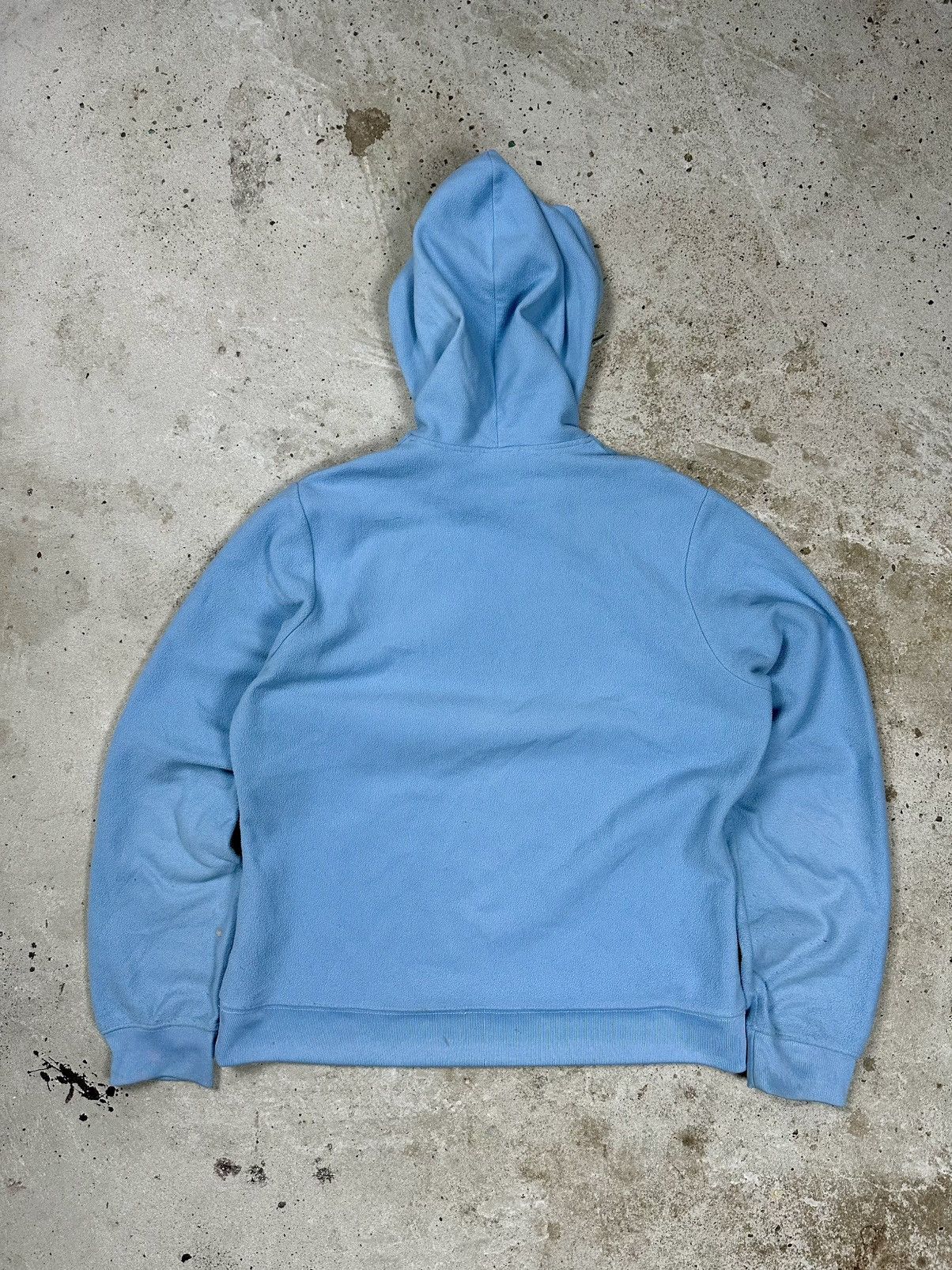 Nike × Vintage Vintage Y2K Nike Baby Blue Center Swoosh Fleece Hoodie Size US S / EU 44-46 / 1 - 2 Thumbnail