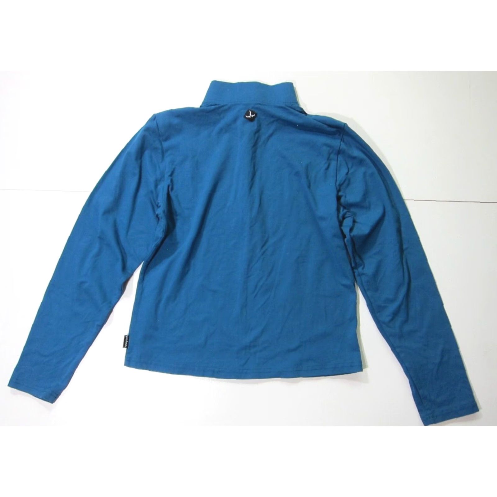 Prana PrAna Blue Nylon Stretch Long Sleeve High Neck Zip Long Sleeve Shirt Women Large Size L / US 10 / IT 46 - 2 Thumbnail