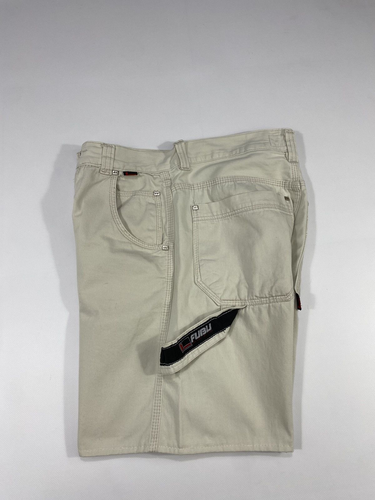 Fubu LASTDROP🔥Vintage 90s Fubu Rap Hip Hop Cargo Carpenter Shorts Size US 29 - 18 Thumbnail