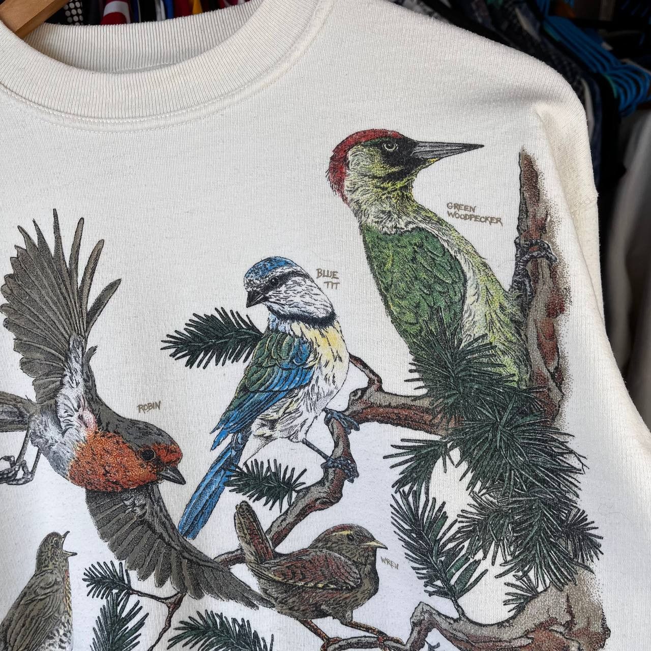 Vintage Vintage 90s Harlequin Birds Printed Sweatshirt Size S Size S / US 4 / IT 40 - 5 Thumbnail