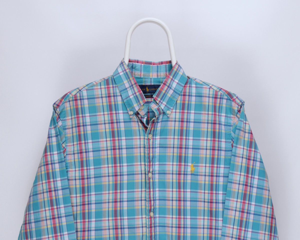 Polo Ralph Lauren × Ralph Lauren RALPH LAUREN Multicolor Plaid Button Long Sleeve Slim Shirt Size US M / EU 48-50 / 2 - 2 Thumbnail