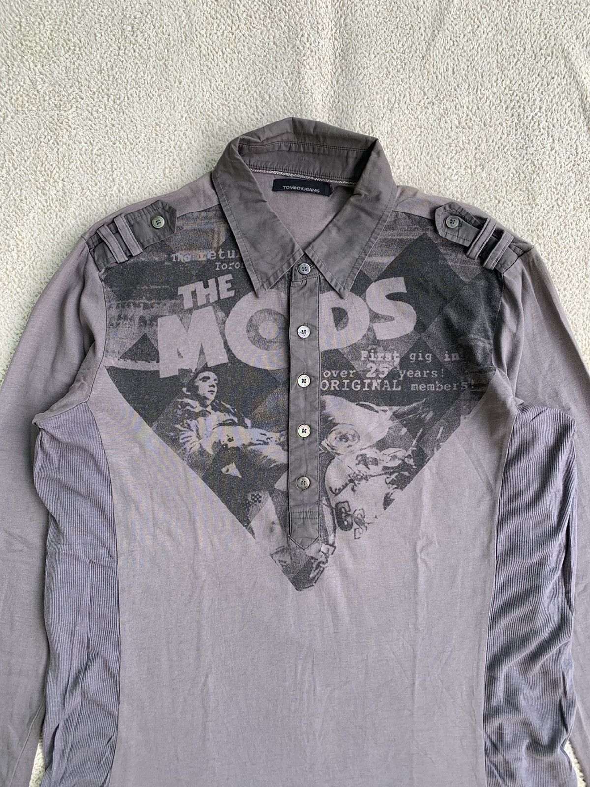 Japanese Brand Tomboy jeans poem Shirt Longsleeve Size US L / EU 52-54 / 3 - 3 Thumbnail