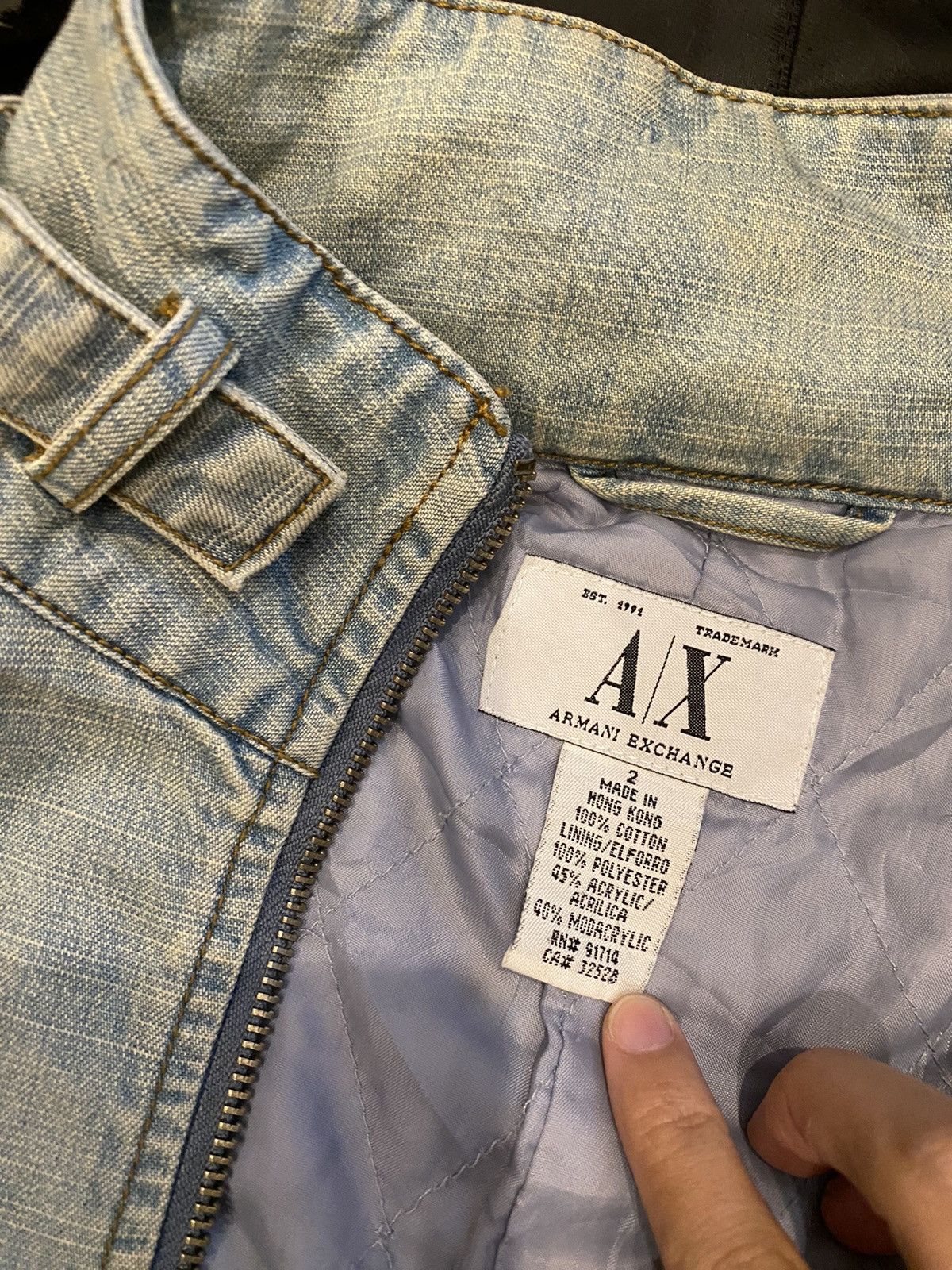 Armani Exchange 2000s Armani Exchange Denim Jacket Size US S / EU 44-46 / 1 - 5 Thumbnail