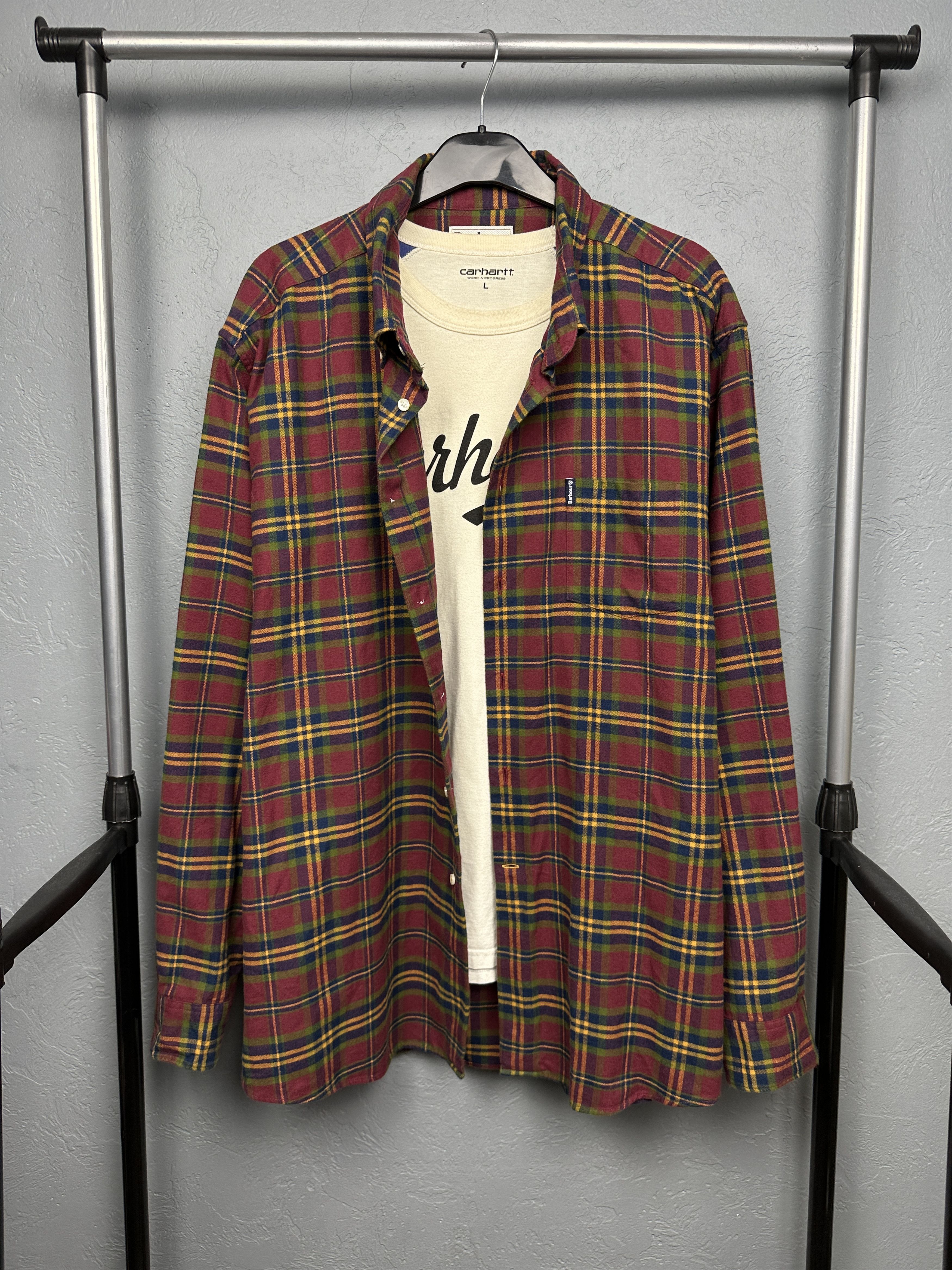 Barbour Barbour Vintage Mens Retail Flannel Plaid Shirt Size US XXL / EU 58 / 5 - 1 Thumbnail