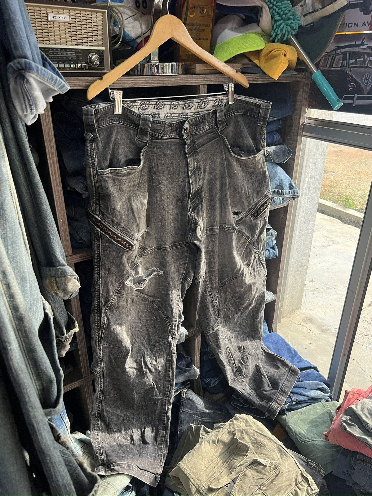 Dickies 🔥Vintage Dickies Distressed Denim Cargo Pant Size US 41 - 3 Thumbnail