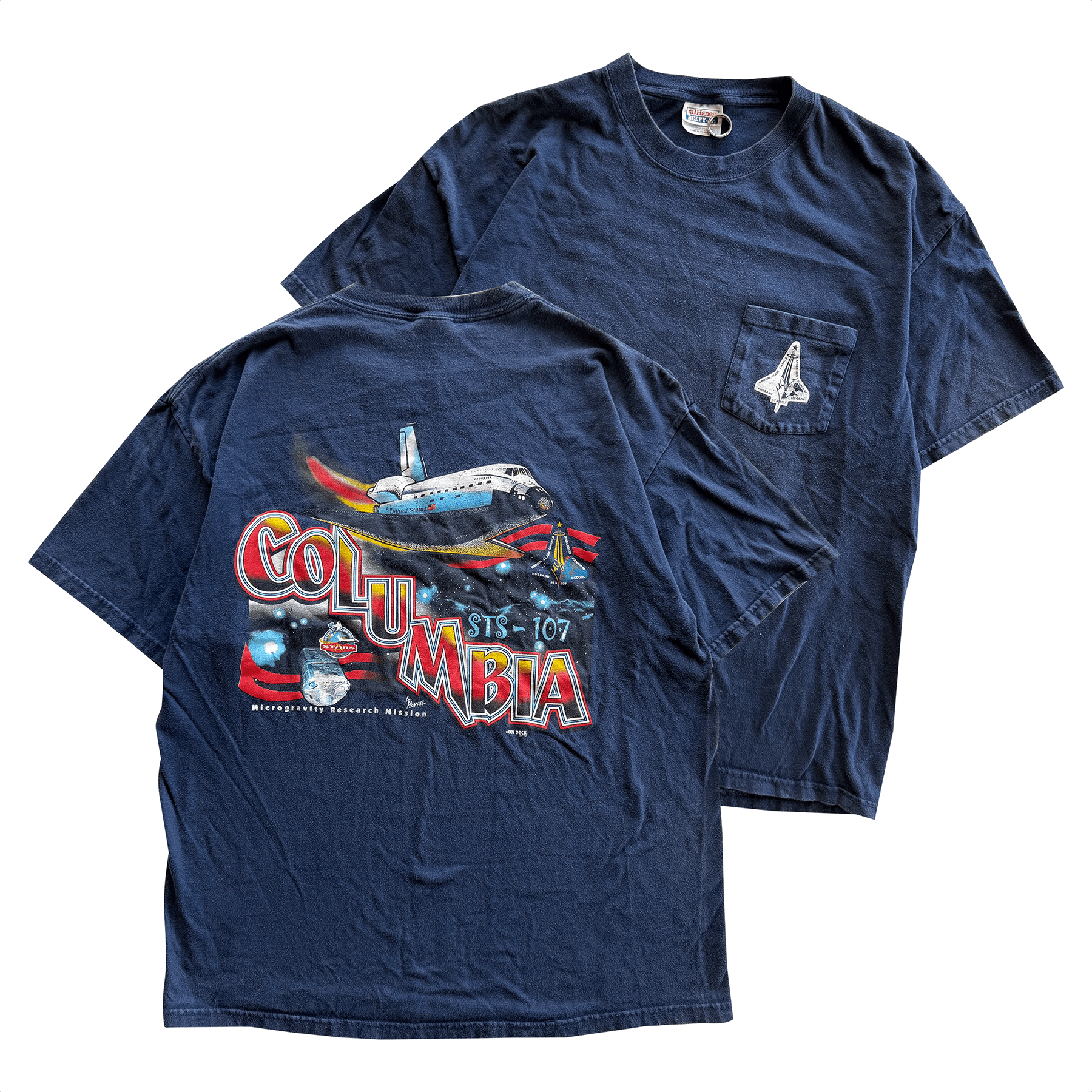 Vintage 2002 Vintage NASA STS-107 Columbia Tee Size US XL / EU 56 / 4 - 2 Thumbnail