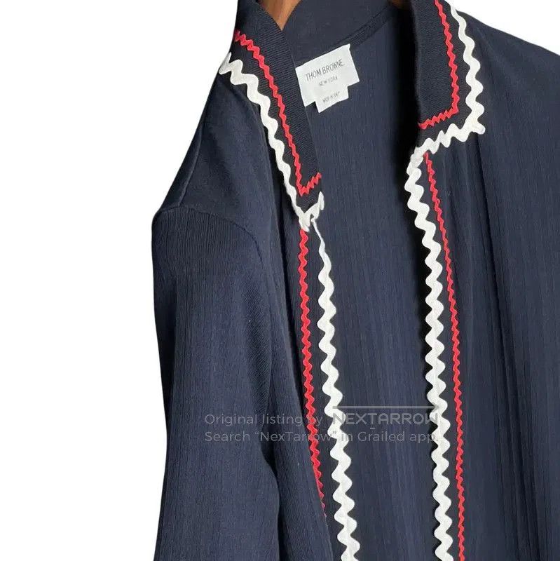 Thom Browne Thom Browne Women's Short Sleeve Blue Cardigan . Size L / US 10 / IT 46 - 5 Thumbnail