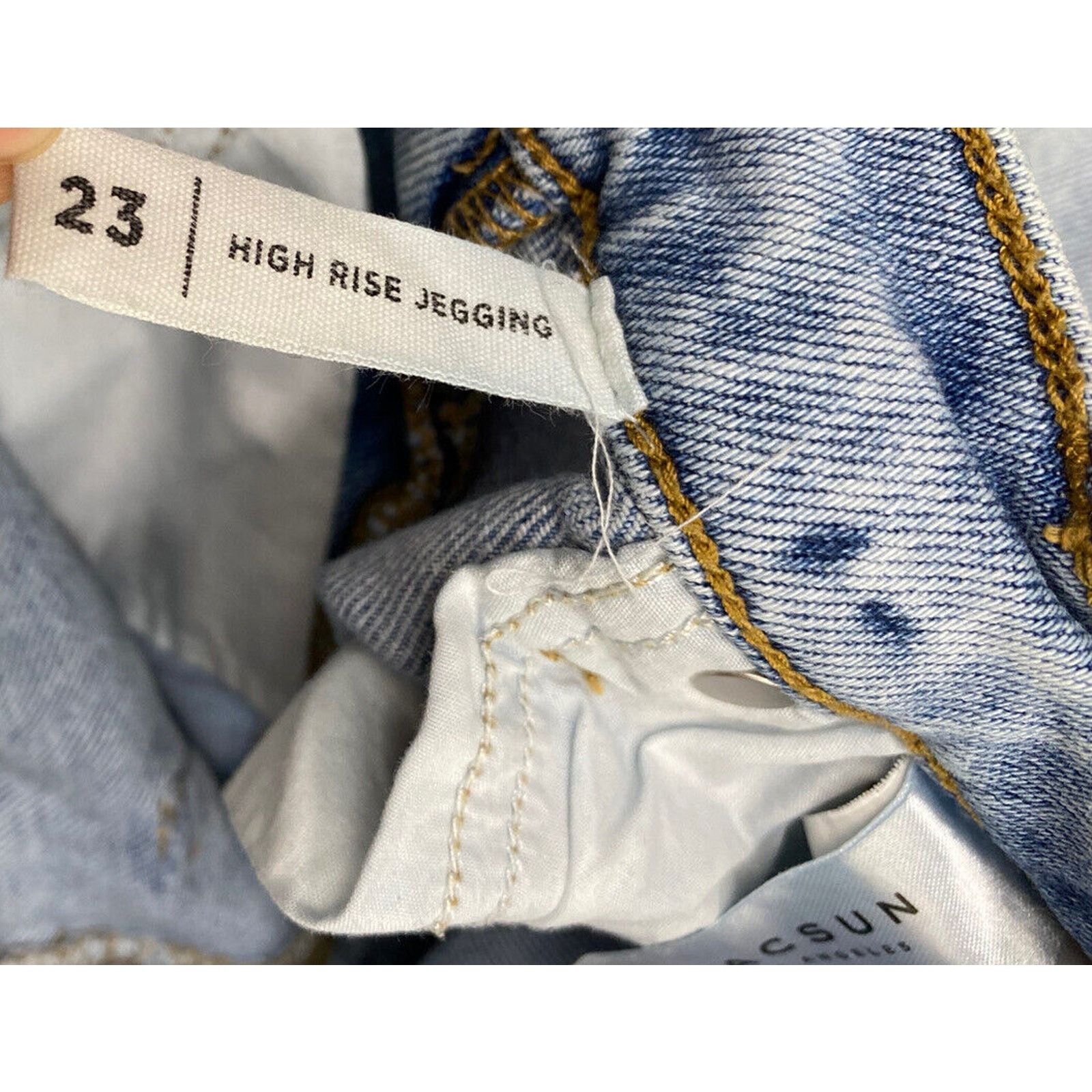 Pacsun PACSUN High Rise Jegging Skinny Jeans Sz 23 Denim Distressed Size 23" - 4 Thumbnail