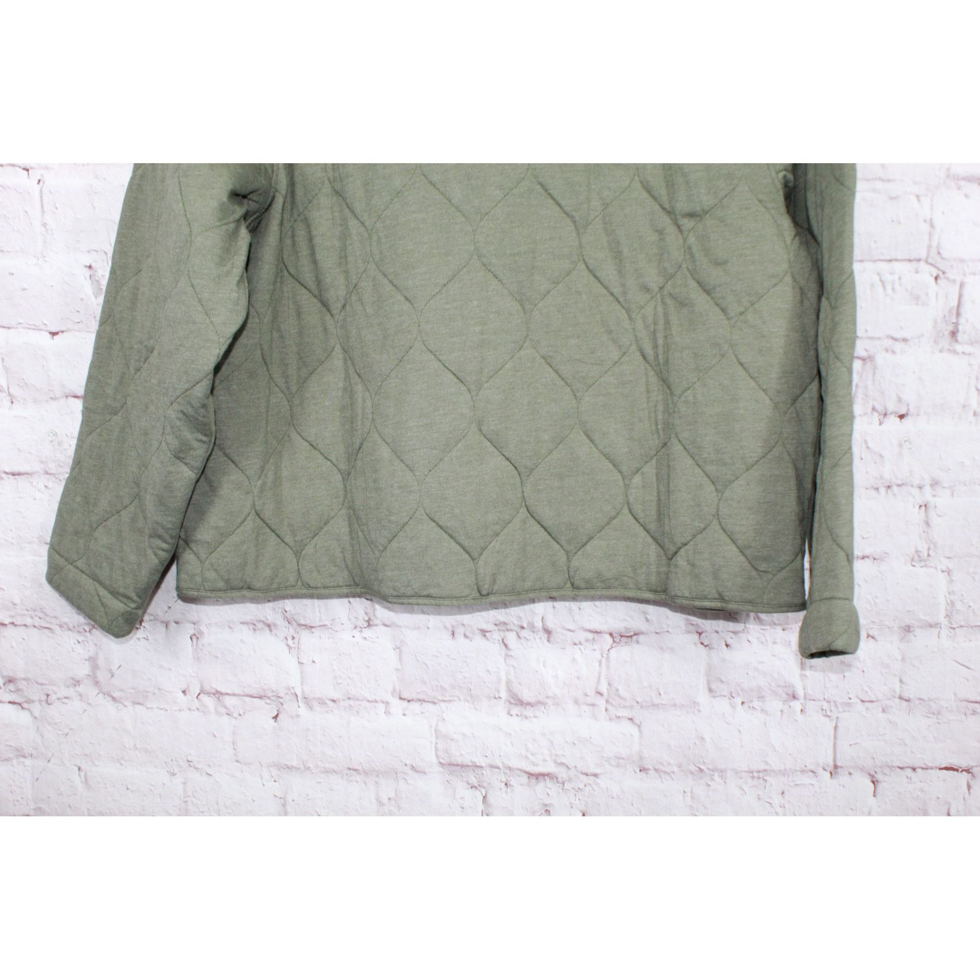 L.L. Bean LL Bean Women's Quilted Knit Jacket Olive Green Size XL / US 12-14 / IT 48-50 - 5 Thumbnail