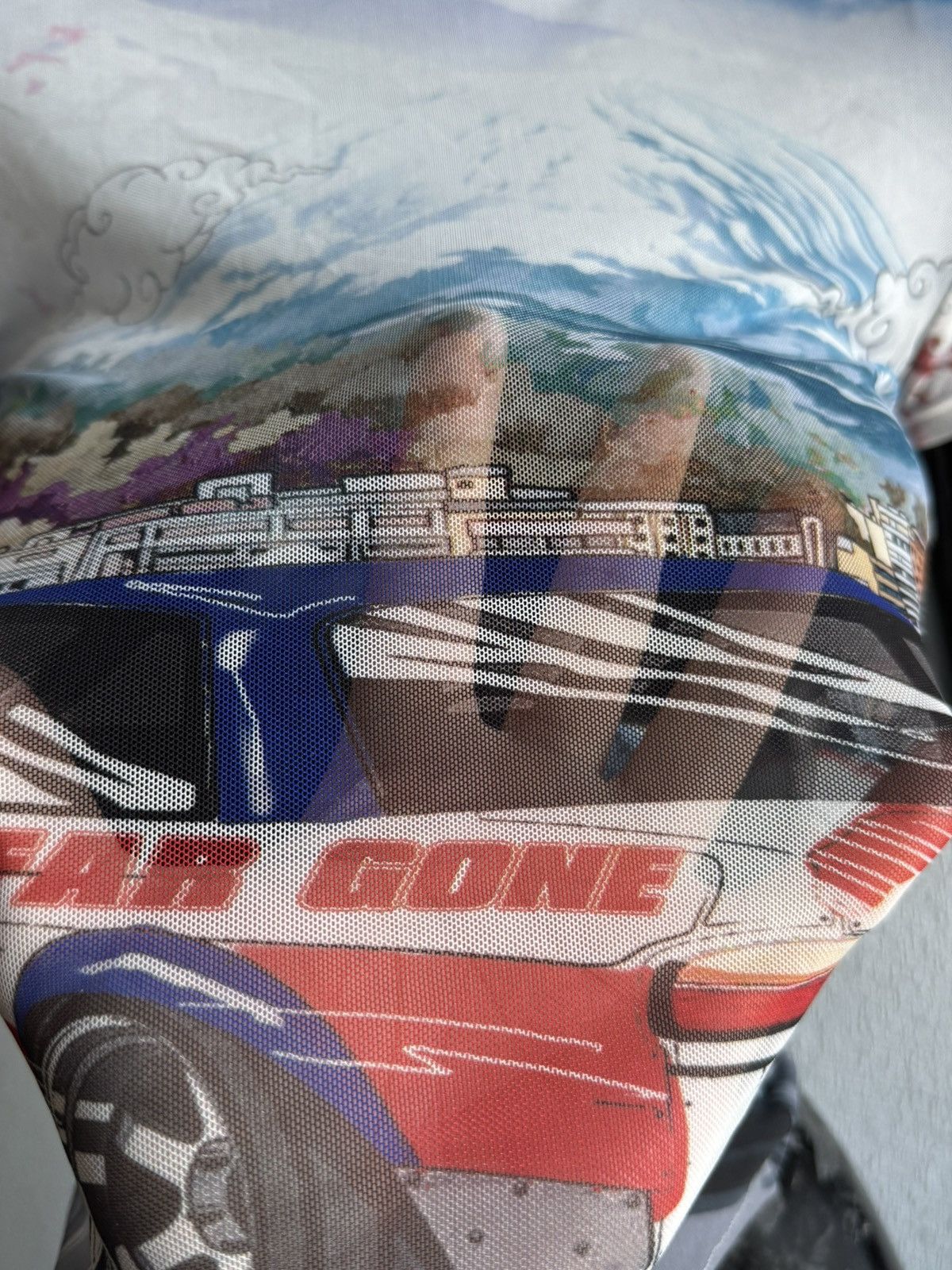 Vintage Awesome wmns mesh Racing cars Far Gone blouse Size M / US 6-8 / IT 42-44 - 5 Thumbnail