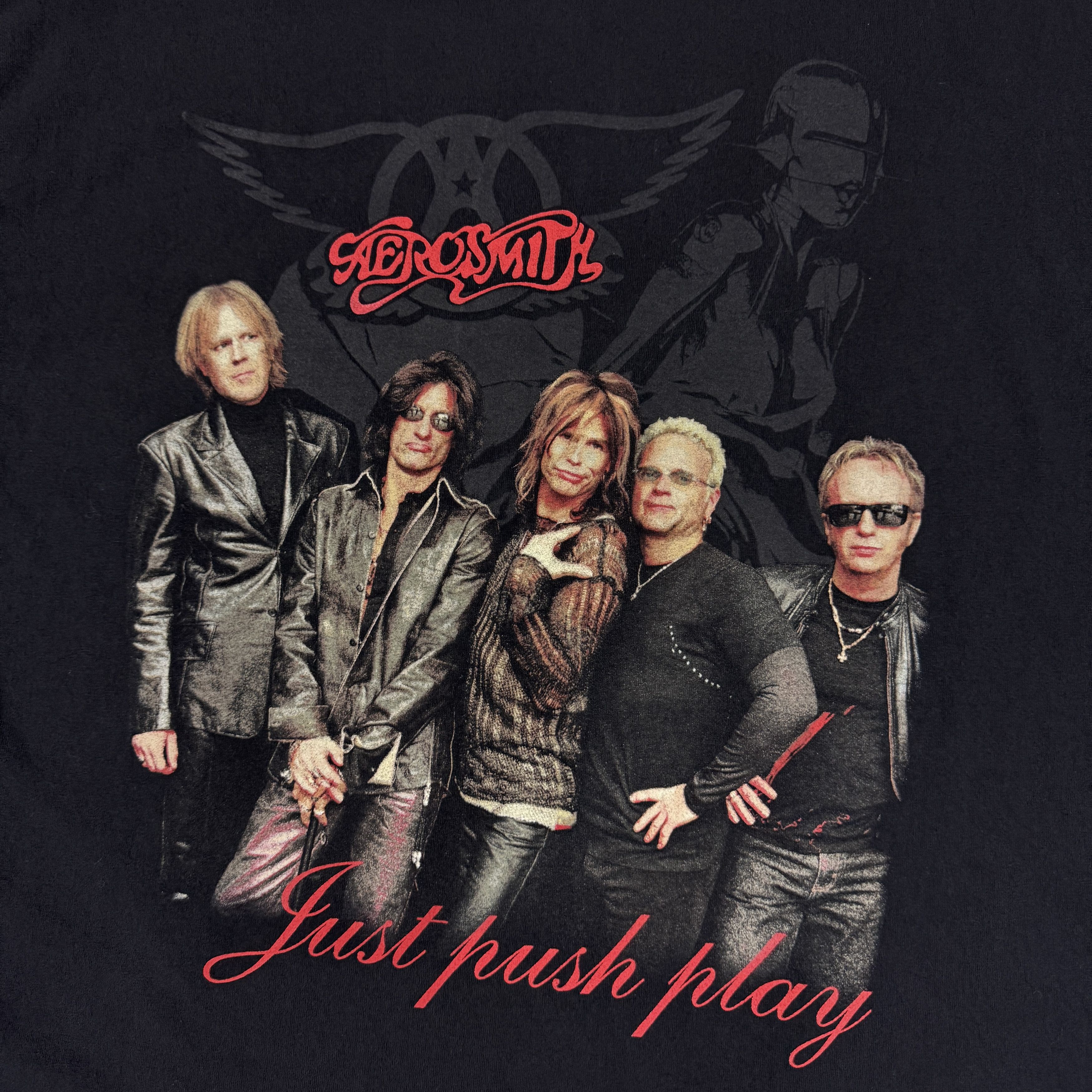Band Tees Vintage 2001 Aerosmith x Sorayama World Tour Shirt Size US XXL / EU 58 / 5 - 3 Thumbnail