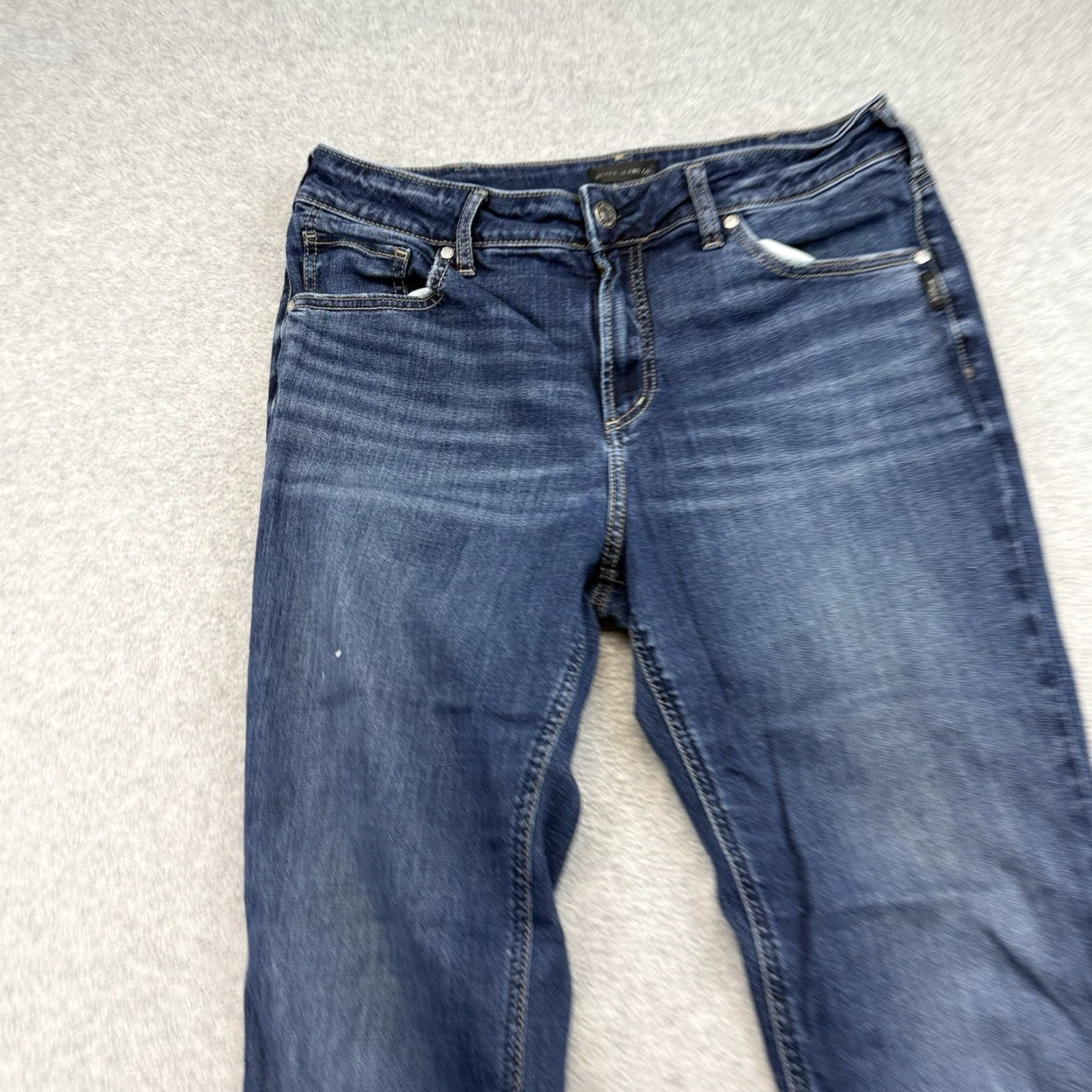 Denime Avery Silver Jeans Slim Boot Mens Denim Jeans 34x31 Dark Wash Cotton Pant Regular Size 34 Inseam 31 5-Pocket Denim Size US 34 / EU 50 - 5 Thumbnail
