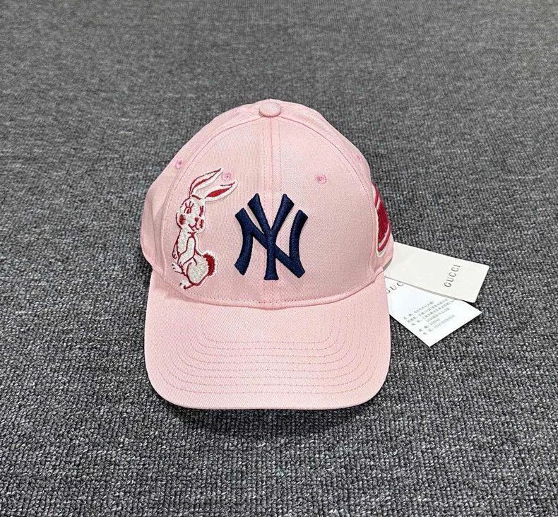 Gucci Gucci MLB Logo Pink Baseball Cap-2506 Size ONE SIZE - 2 Thumbnail