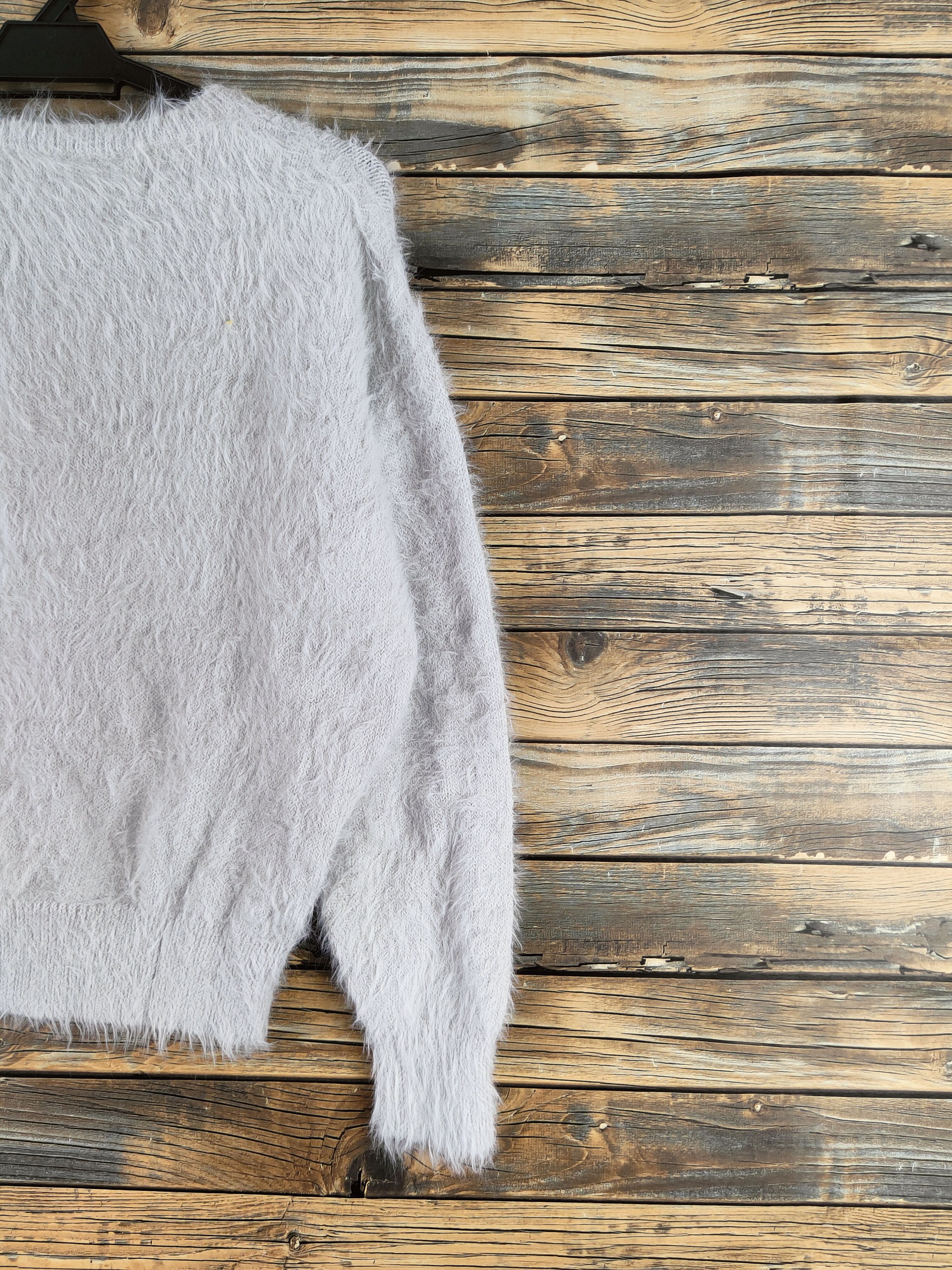 Japanese Brand DL One Way Gray Fur Mohair Knitwear #46-542 Size M / US 6-8 / IT 42-44 - 9 Thumbnail