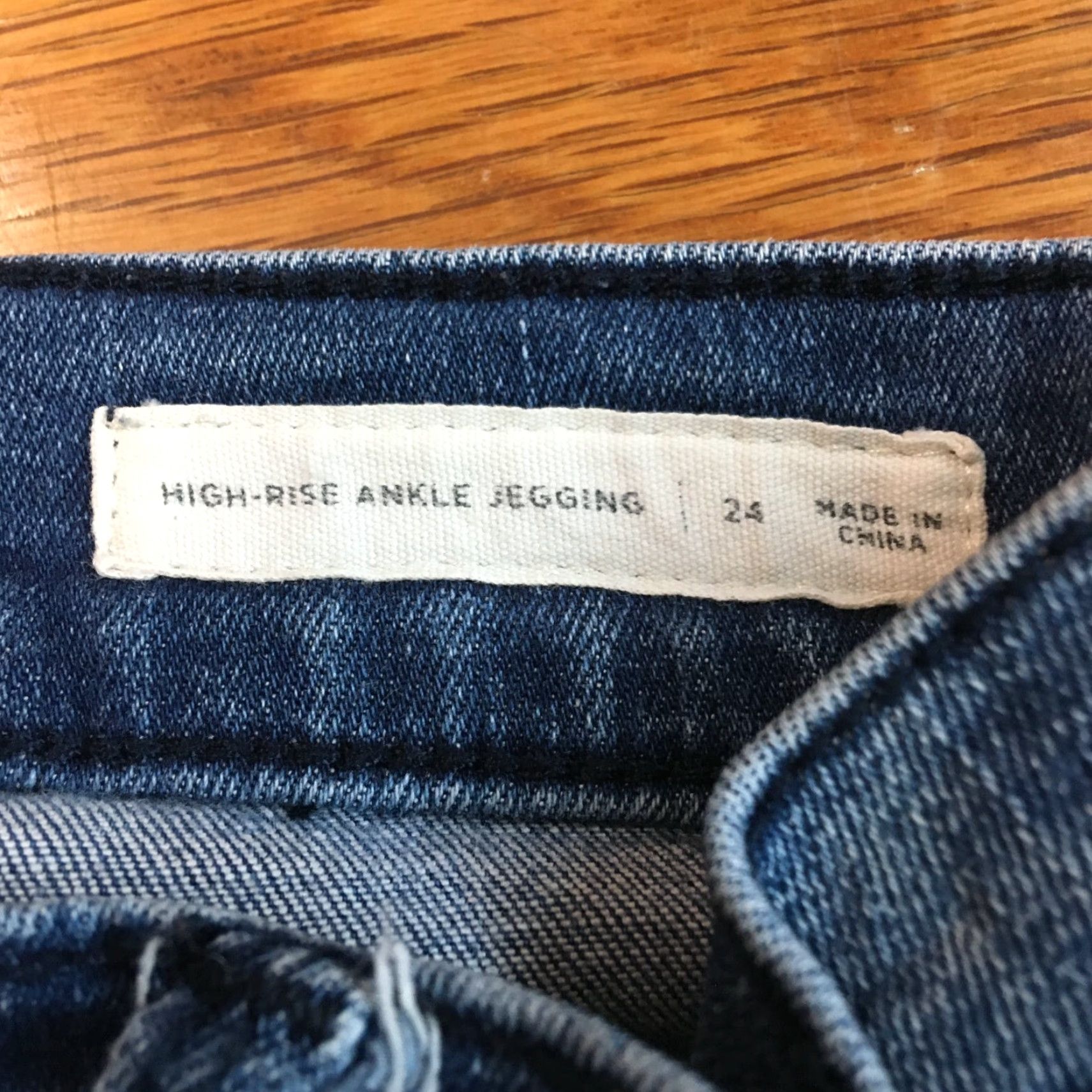 Pacsun Pacsun Womens Power Super Stretch High Rise Blue Ankle Jegging Jeans 24 Size 42" / US 20 - 6 Thumbnail