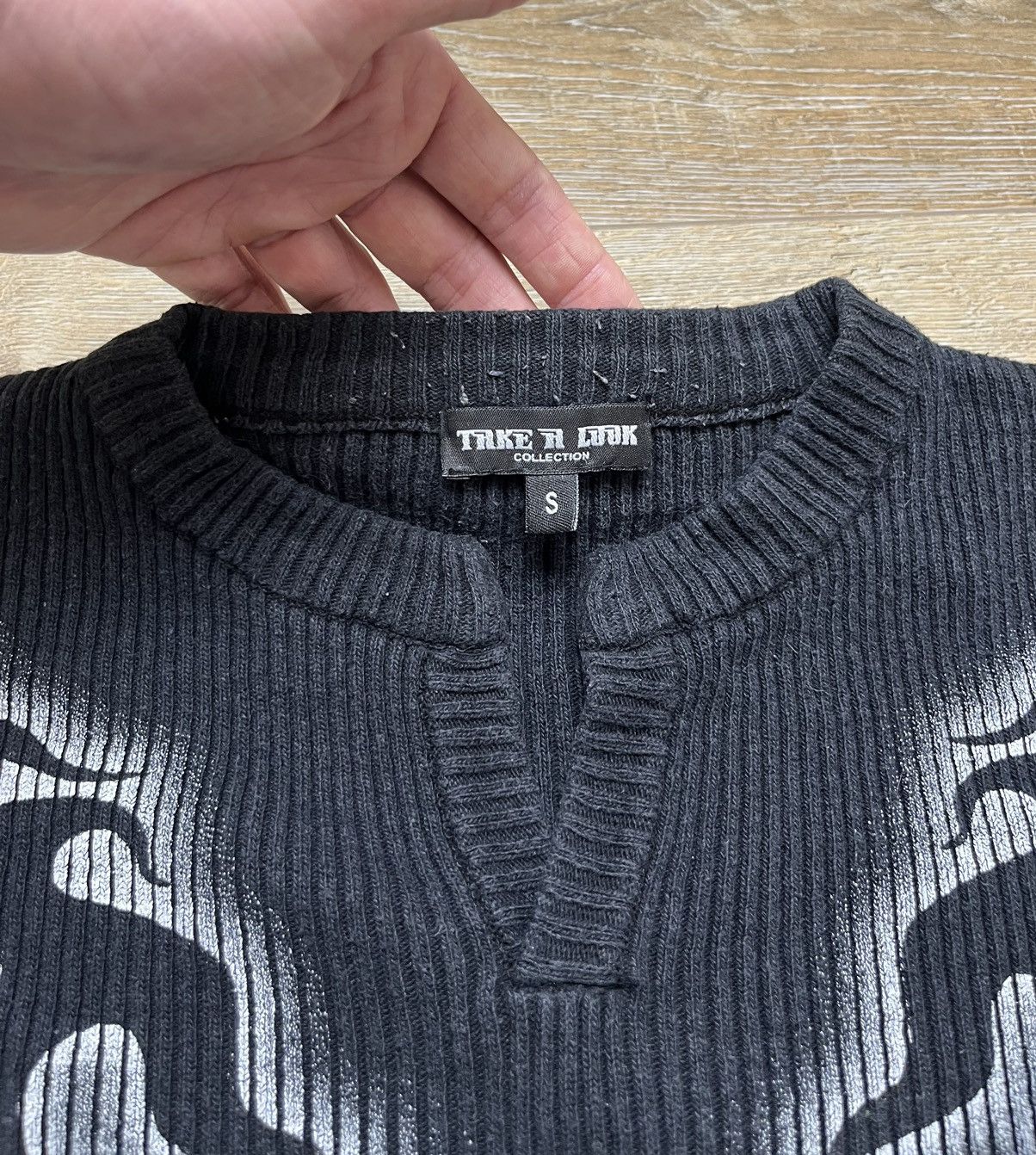Diesel 00S PAINTED JAPAN DIESEL STYLE KNIT RIBBED SWEATER Y2K Size US S / EU 44-46 / 1 - 9 Thumbnail