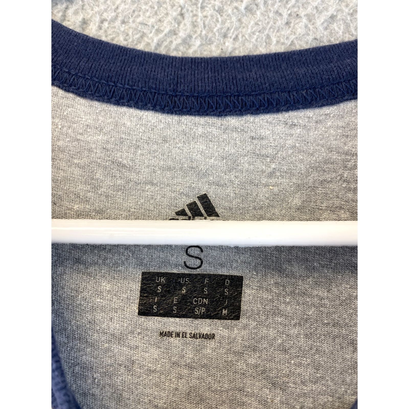 Adidas Adidas Shirt Mens Size S 3/4 Sleeve USA Flag Graphic Gray Navy Blue 91-67 Size US S / EU 44-46 / 1 - 6 Thumbnail