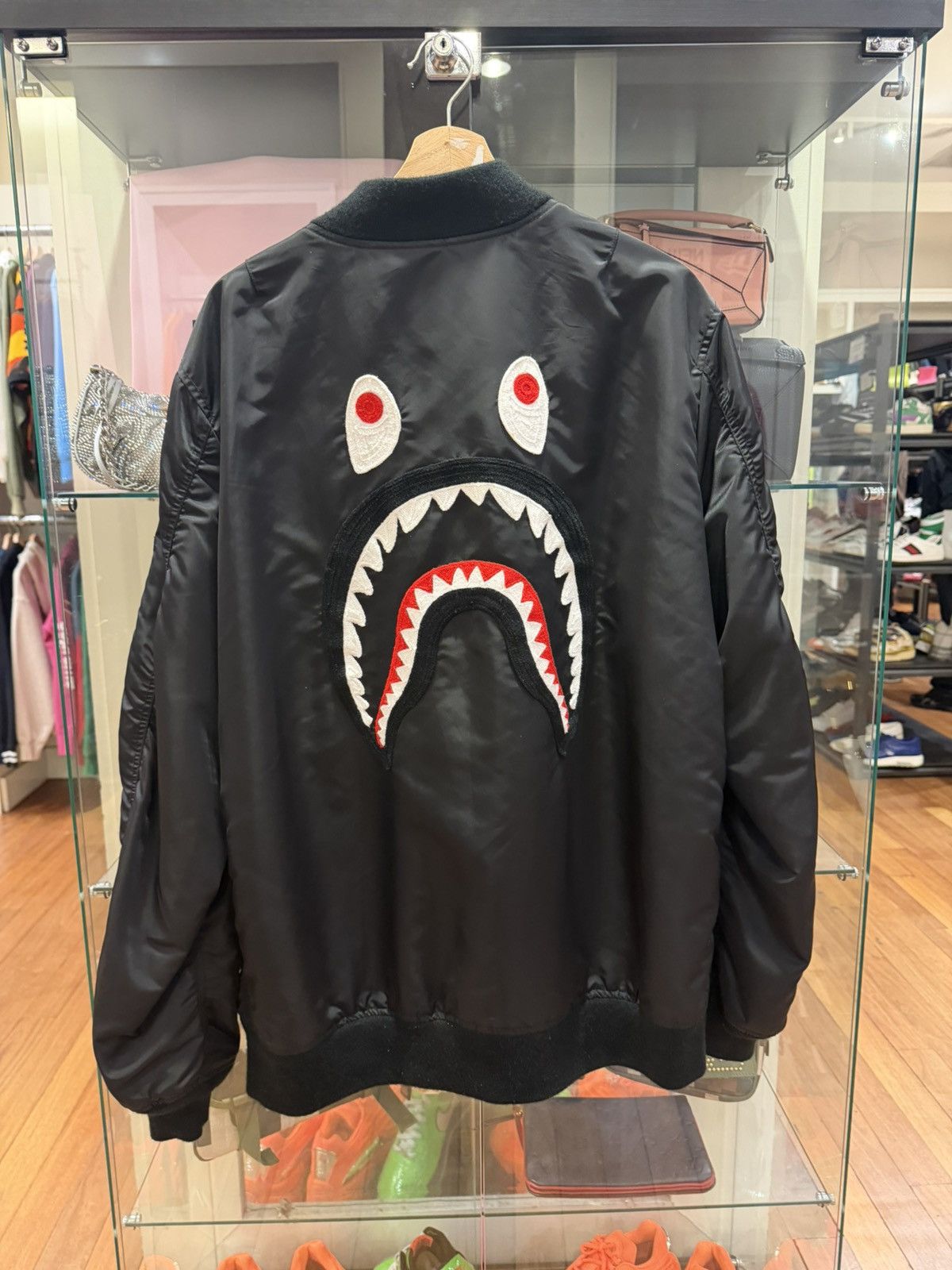 Bape Bape Shark Loose Fit MA-1 Bomber Jacket Size US XXL / EU 58 / 5 - 2 Thumbnail