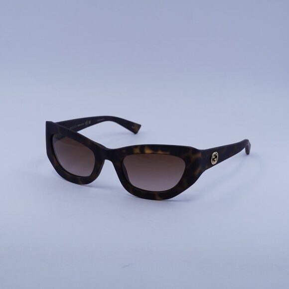 Gucci Gucci GG1784S 002 Sunglasses Dark Havana Cat Eye Frame Size ONE SIZE - 5 Thumbnail